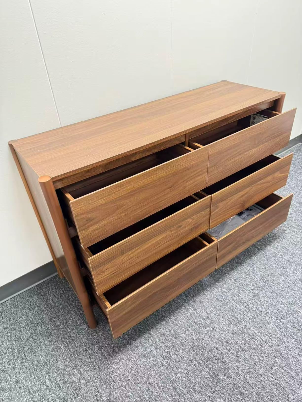 HOUROM Walnut Dresser for Bedroom, 63