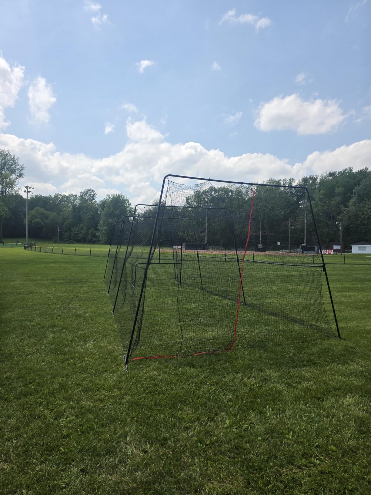 RIIFRILY Baseball Batting Cages for Backyard with Net and Frame, 20/30/40FT | Batting Cage Net for Backyard, Indoor Outdoor Baseball/Softball Collapsible Black Frame and Net, Includes Repair Patch Kit customer photo 1