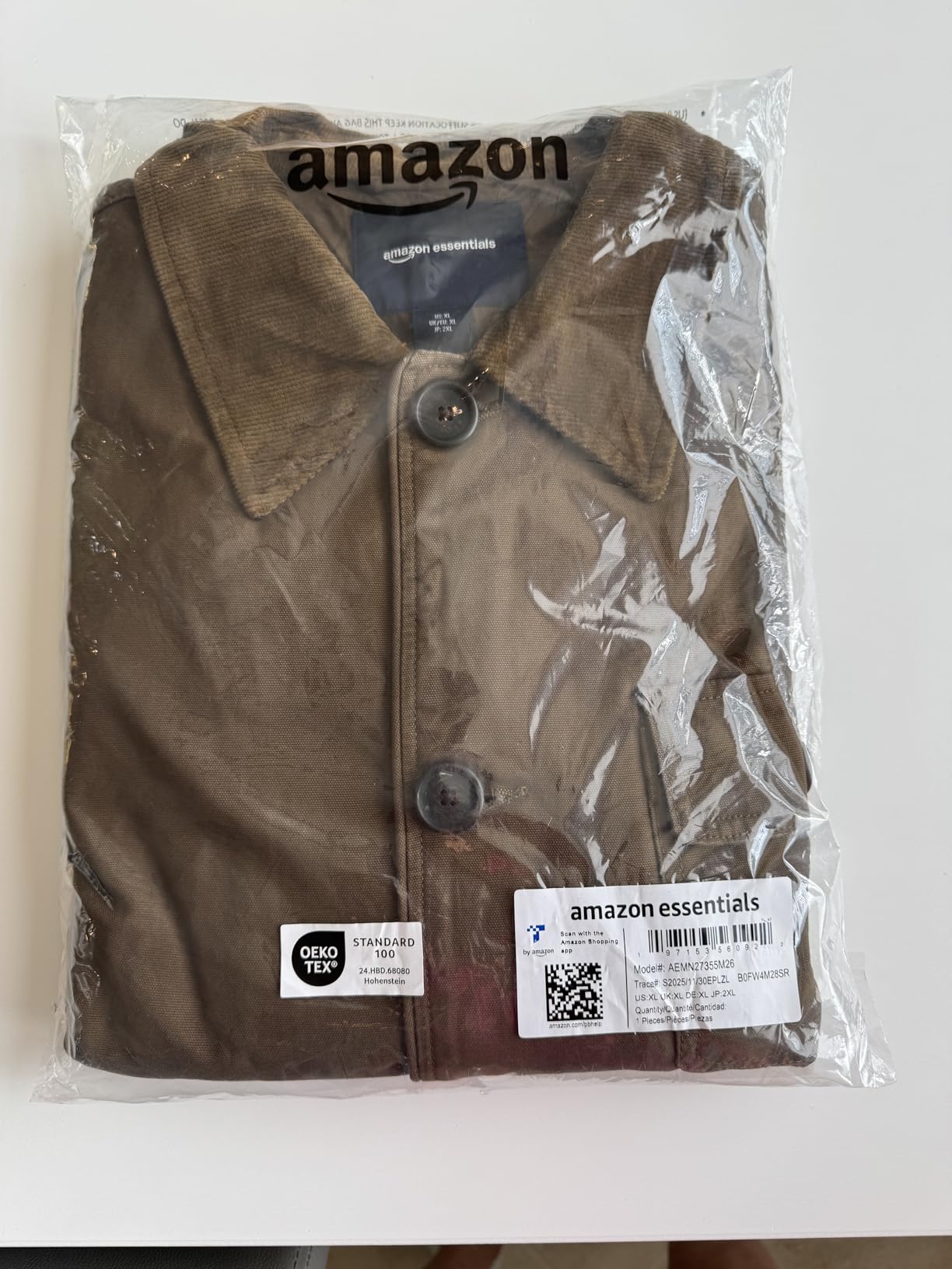 Amazon Essentials Men's Cotton Canvas Barn Jacket customer photo 2