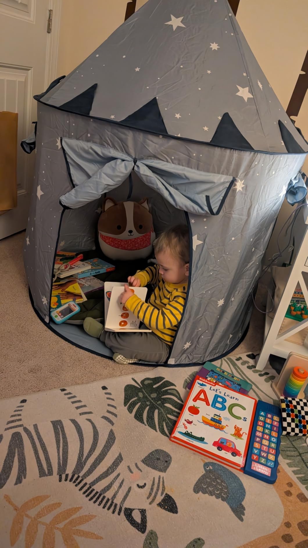 Tiny Land Kids Play Tent, Khaki Castle Pop Up Tent for Kids Indoor | Neutral Toddler Tent for Girls & Boys, Portable Playhouse for Imaginative Play, Toys Gifts for 2 Year Old Girl & Boy customer photo 1