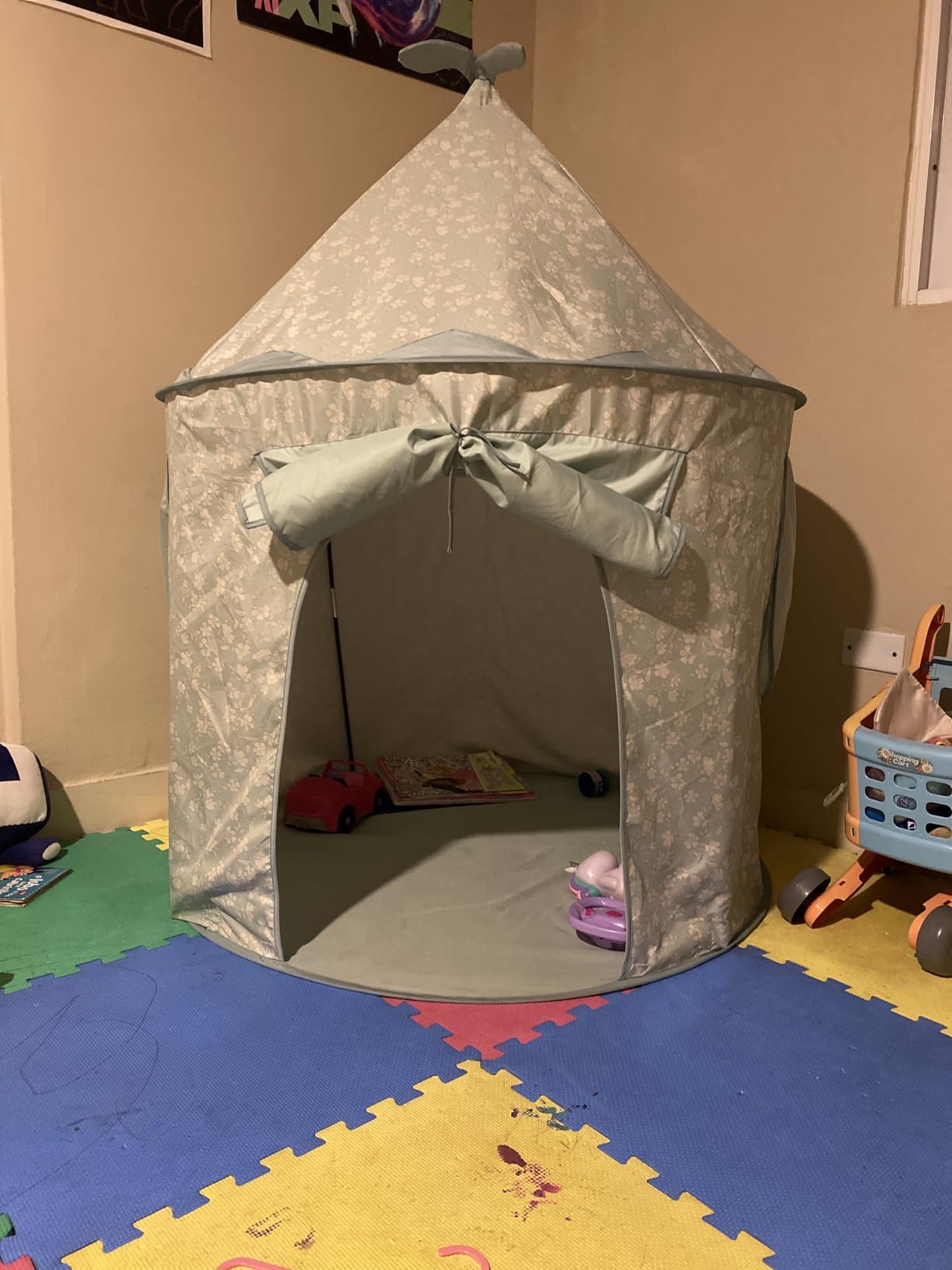 Tiny Land Kids Play Tent, Khaki Castle Pop Up Tent for Kids Indoor | Neutral Toddler Tent for Girls & Boys, Portable Playhouse for Imaginative Play, Toys Gifts for 2 Year Old Girl & Boy customer photo 2