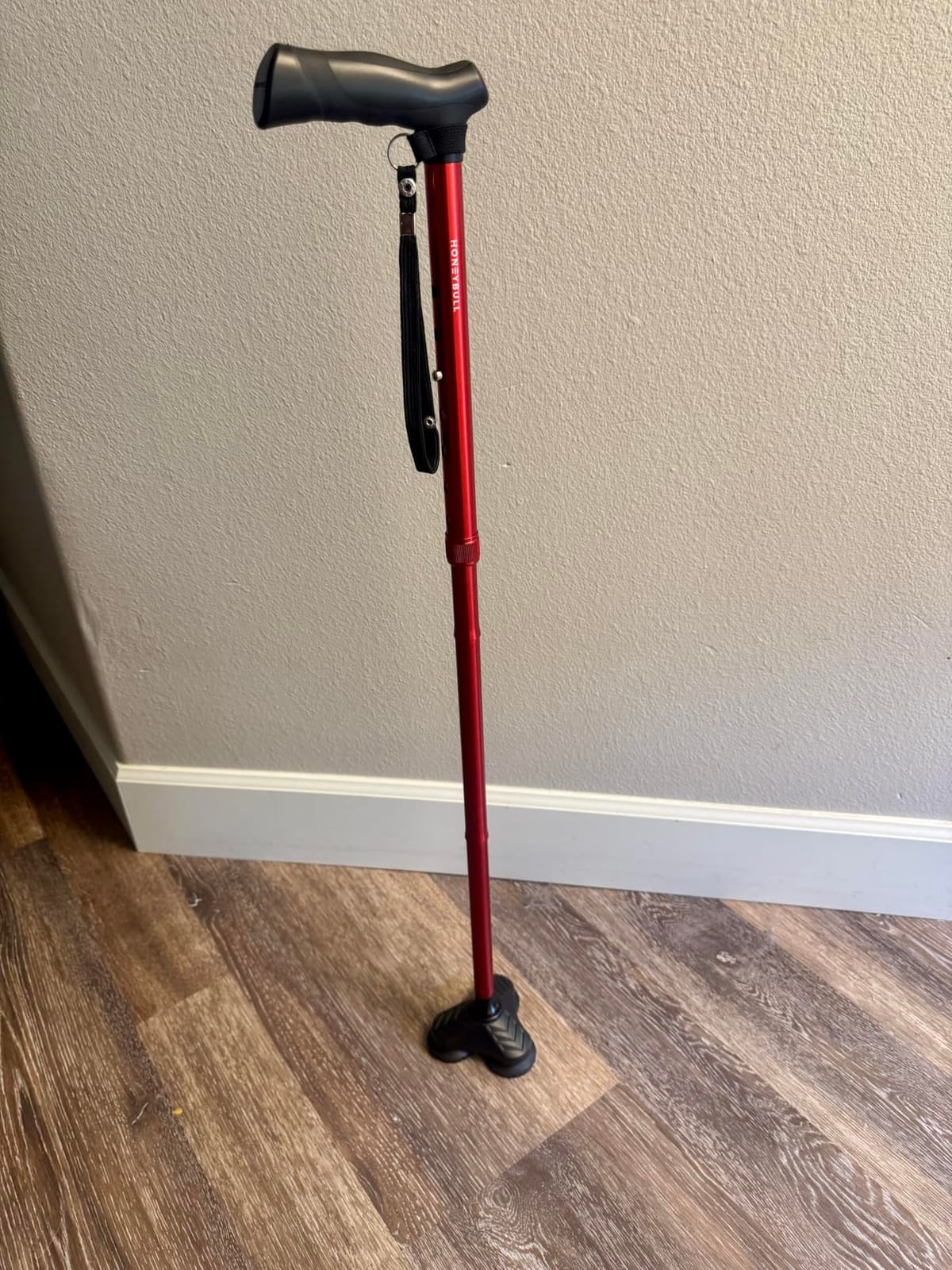 HONEYBULL Walking Cane for Men & Women, Foldable Free Standing Cane | Adjustable Height, Collapsible Design, Heavy-Duty, Pivot Base for Stable Support, Ergonomic Handle customer photo 1