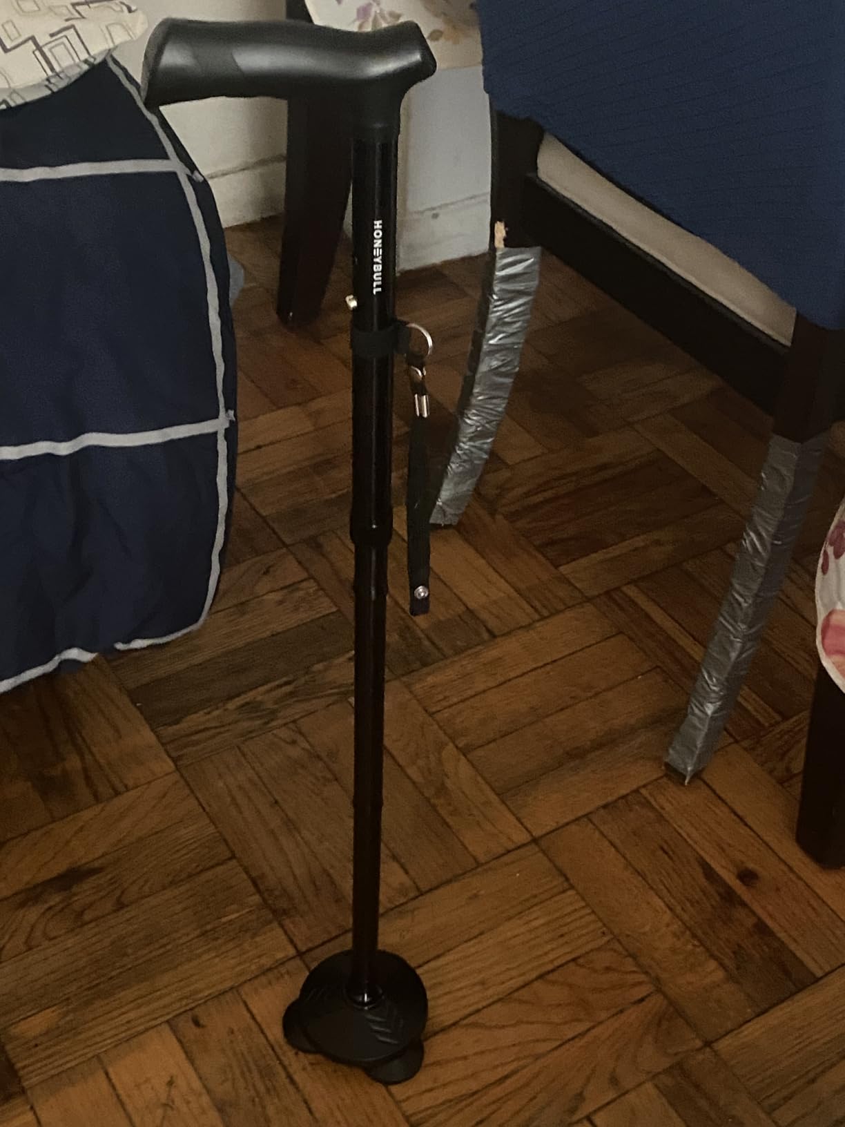 HONEYBULL Walking Cane for Men & Women, Foldable Free Standing Cane | Adjustable Height, Collapsible Design, Heavy-Duty, Pivot Base for Stable Support, Ergonomic Handle customer photo 2