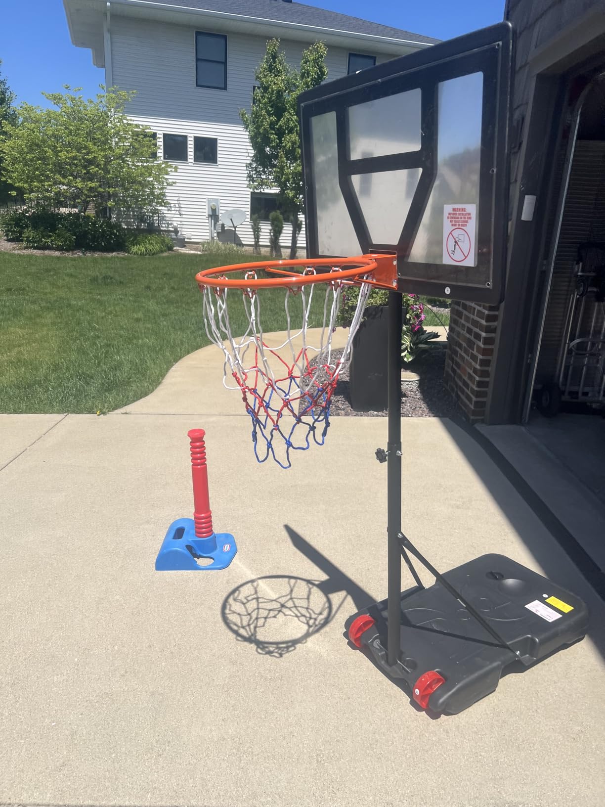 Yohood Kids Basketball Hoop Outdoor Height Adjustable 3-7 FT customer photo 1