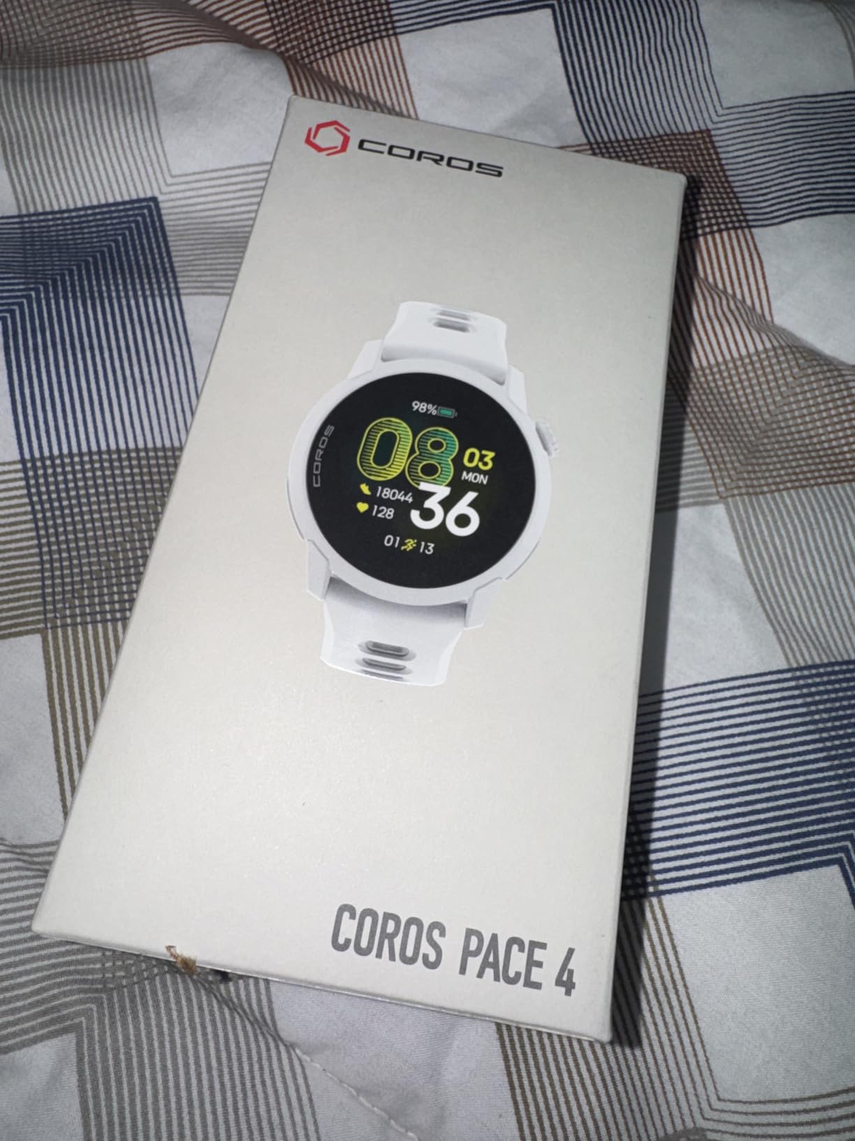 COROS PACE 4 Ultralight Sport GPS Watch for Run- White Silicone, Standard | 1.2
