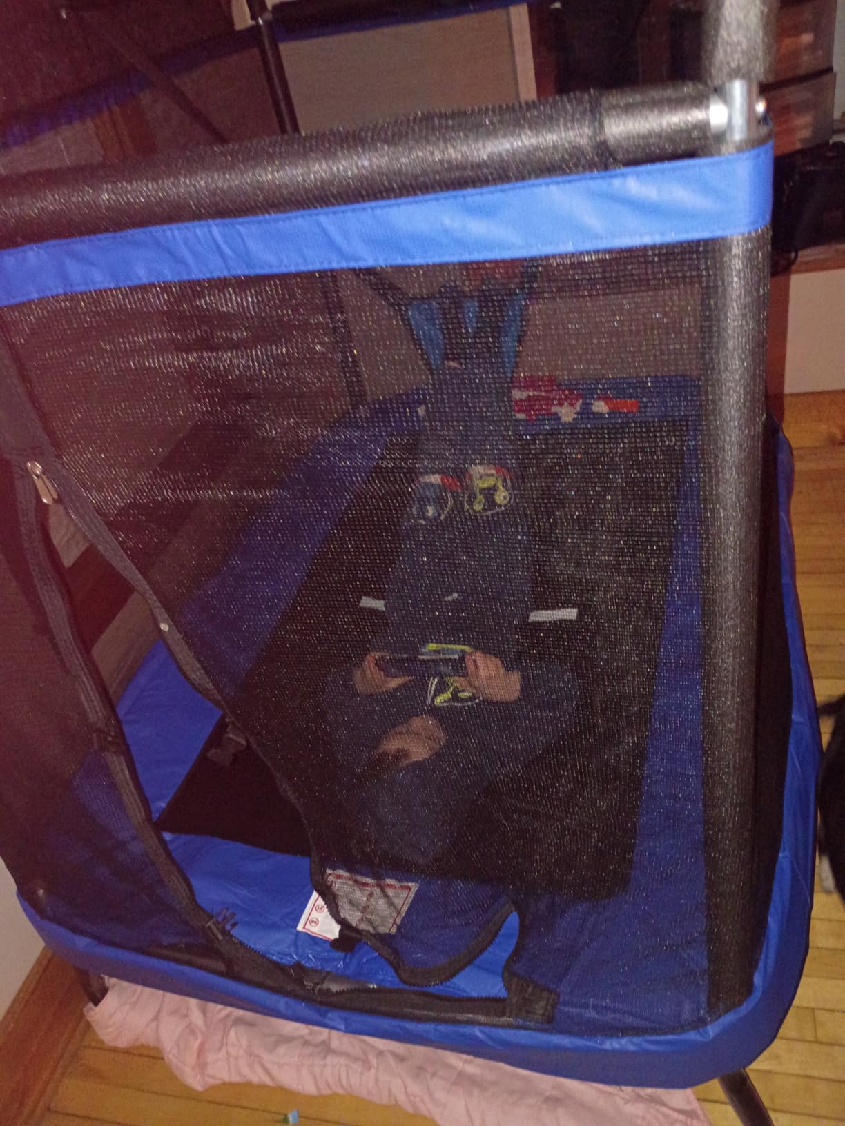 Giantex 6 FT Trampoline for Kids with Swing, Toddler Trampolines with Safety Enclosure Net, ASTM Approved, Rectangle Indoor & Outdoor Mini Kids Trampoline customer photo 1