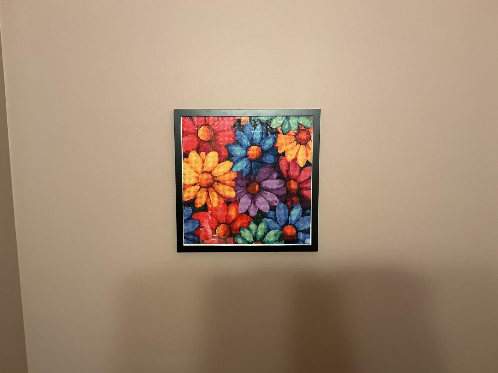 Flowers Diamond Art Kits for Adults, 5D Diamond Painting for Beginners | DIY Full Drill Round Gem Painting Art for Adults, Home Wall Decor 13.78x13.78 Inch customer photo 1