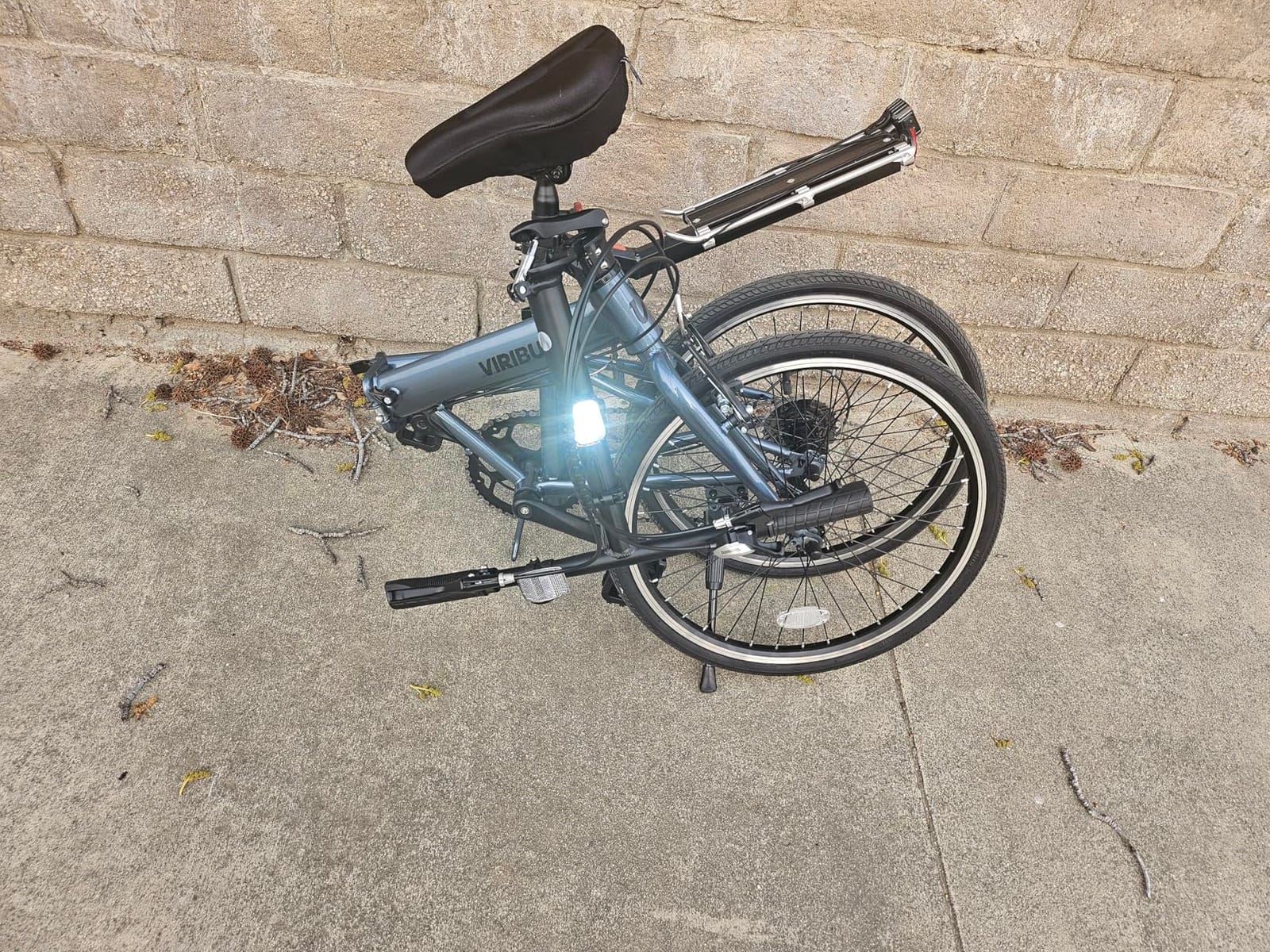 VIRIBUS Folding Bike, Lightweight Foldable Bicycle for Adults 20 inch customer photo 2