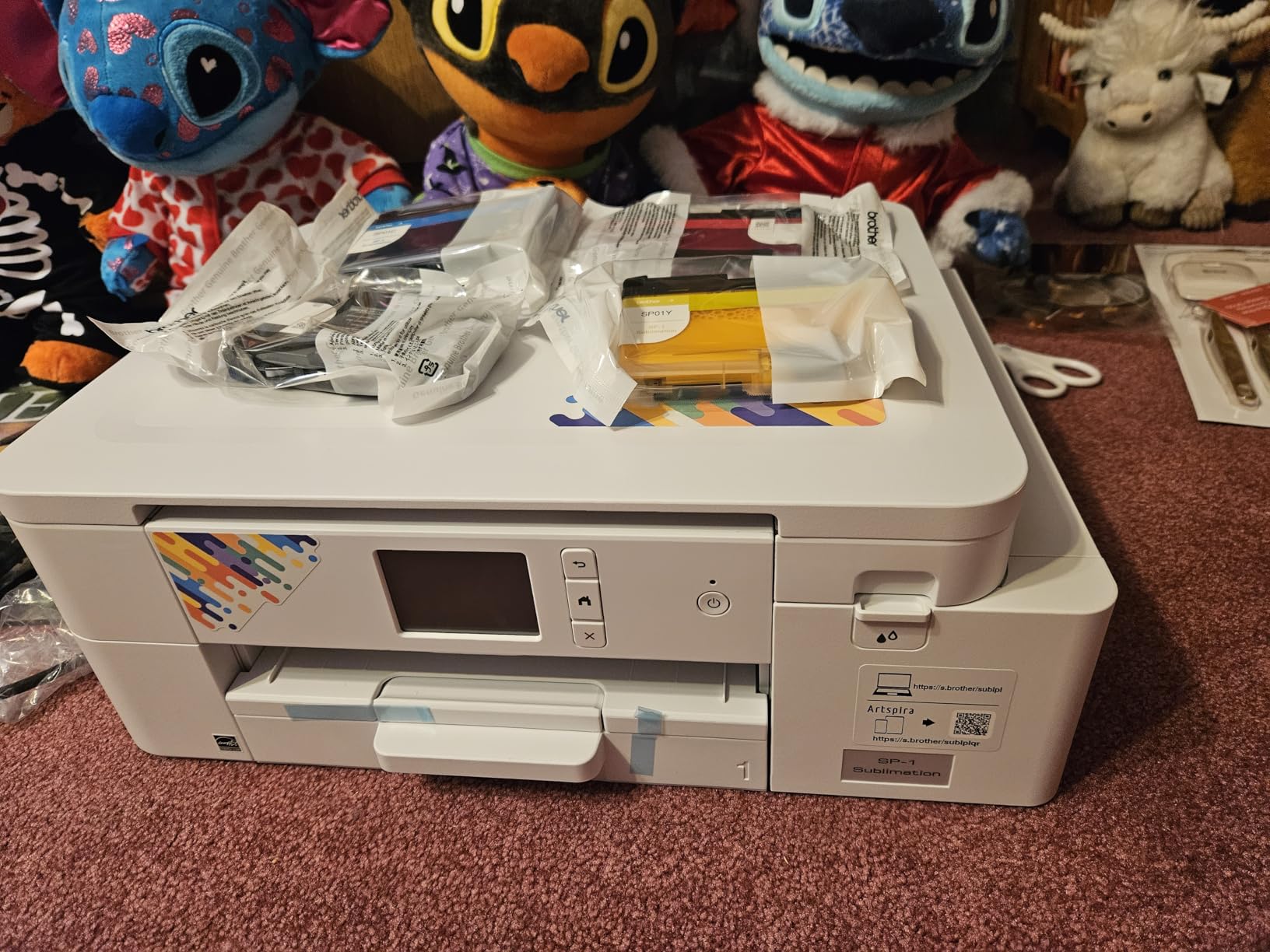 Brother SP-1 Sublimation Printer Deluxe Bundle with Full Ink Set, 310 Sublimation Transfer Sheets, 50 Blanks, Tape and More customer photo 1