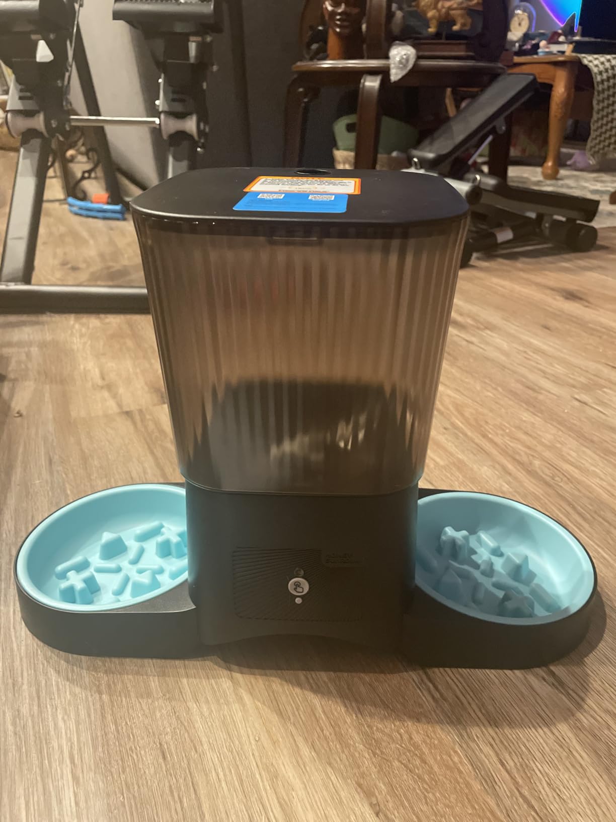 HoneyGuaridan Automatic Cat Feeder for 2 Cats, 2.4G/5G WiFi APP Control | Dual Cat Food Dispenser for Multiple Cats, 2 Stainless Steel Bowls & 2 Slow Feeder Anti-Choking Bowls, Dual Power customer photo 1