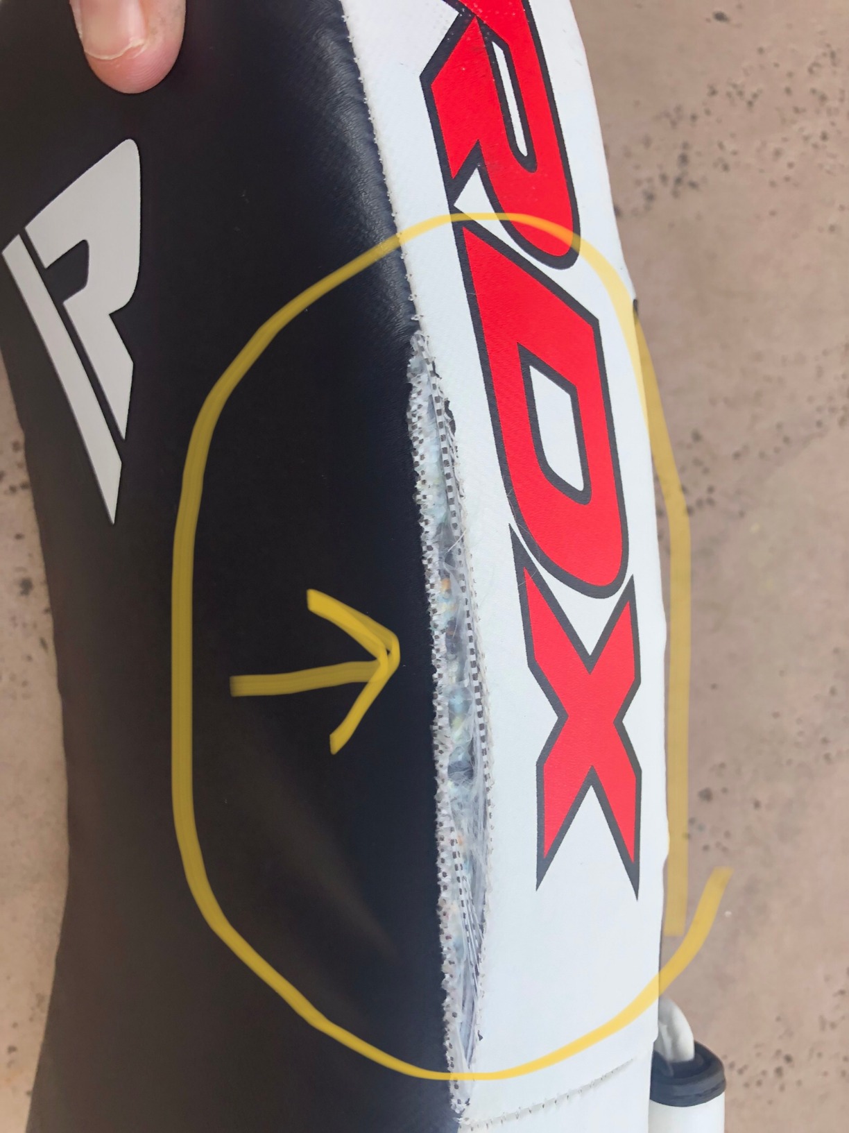 RDX Muay Thai Pad for Training, Curved Kickboxing Kicking Strike Shield customer photo 2