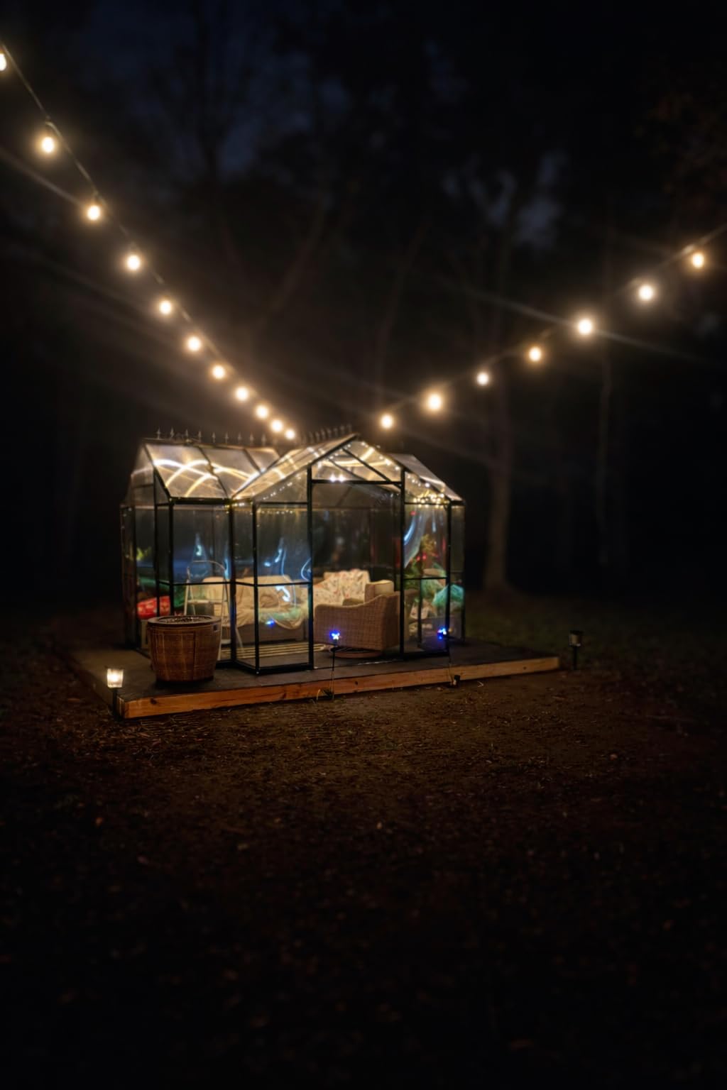 AMERLIFE 12 x 10 x 8-Ft Hybrid Polycarbonate Greenhouse | Quick-Connect Aluminum Frame, Dual Roof Vents, Double Doors, Gutters, Walk-In Design, Black customer photo 1