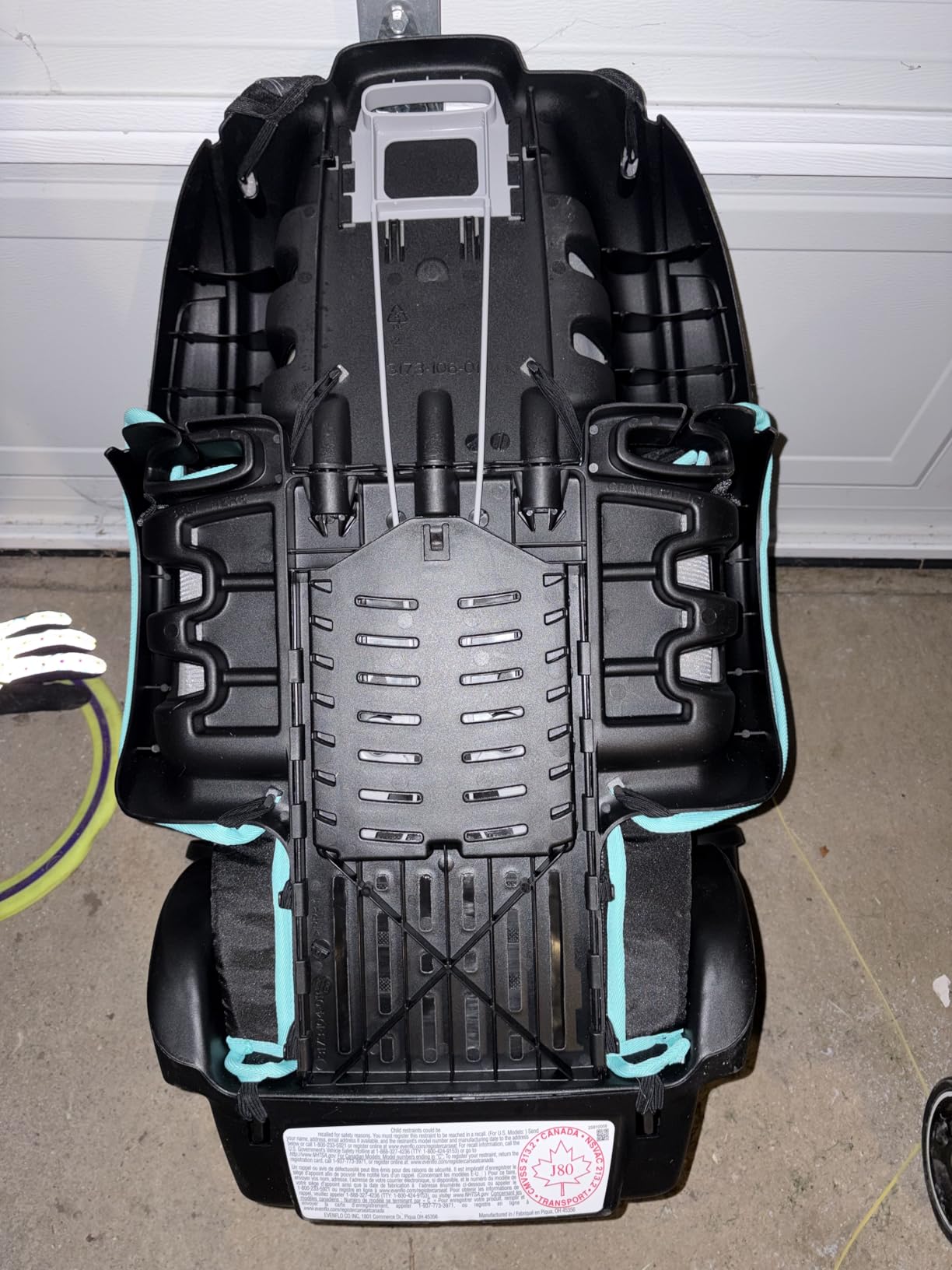 Evenflo GoTime LX Booster Car Seat (Astro Blue) | 2 Modes of Use, High Back Booster Converts to No Back Booster, 40-120 lbs. (Astro Blue) customer photo 1