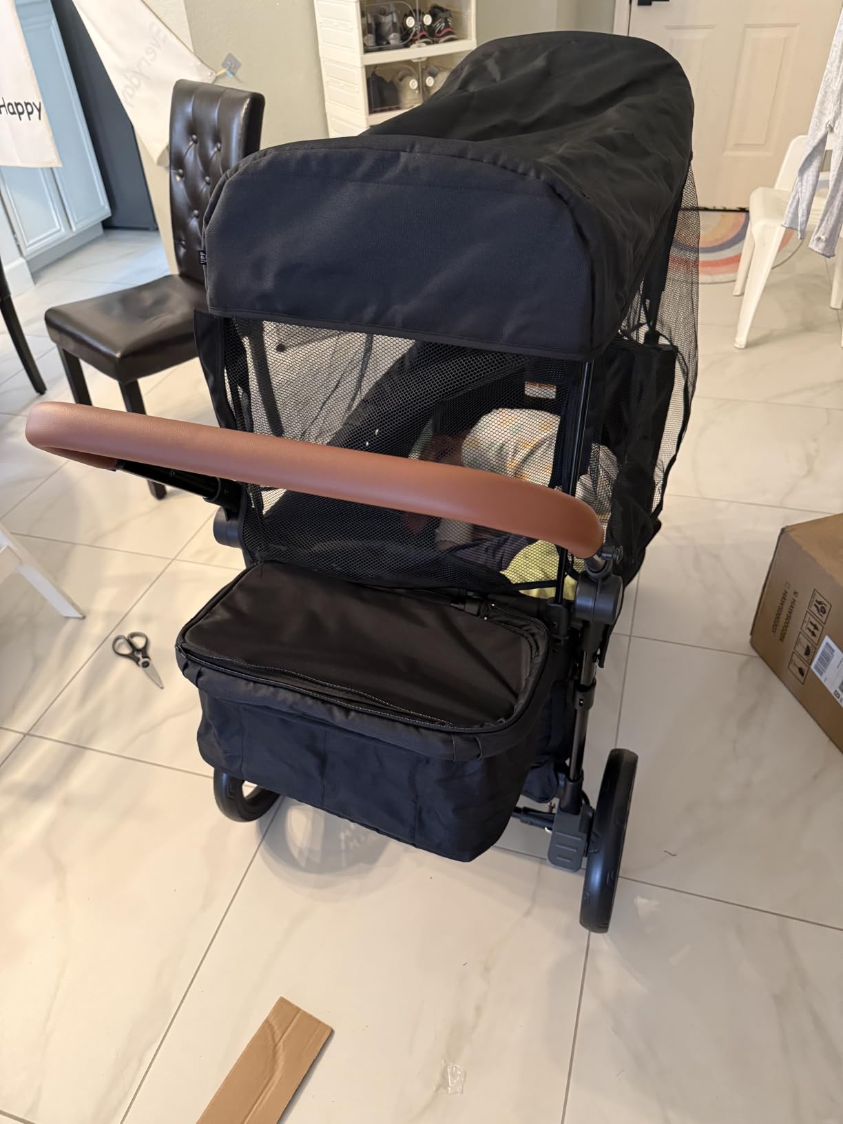 Harppa Remy Wagon Stroller for 2 Kids, 180Ibs Capacity with 2 Seater | Foldable 2 Seater Stroller Wagon with Mosquito Net UPF 50+ Canopy, 5-Point Harness, 8''/12'' All-Terrain Wheels for Park customer photo 1