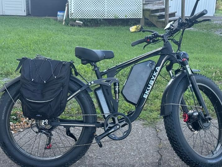 9000W Dual Motor Electric Bike for Adults, 48MPH Fast Full Suspension Ebike, 52V 36Ah Removable Battery for 120 Miles Range, 26 Inch Fat Tire Dual Shock All-Terrain E-Bike, 400lbs Capacity customer photo 2