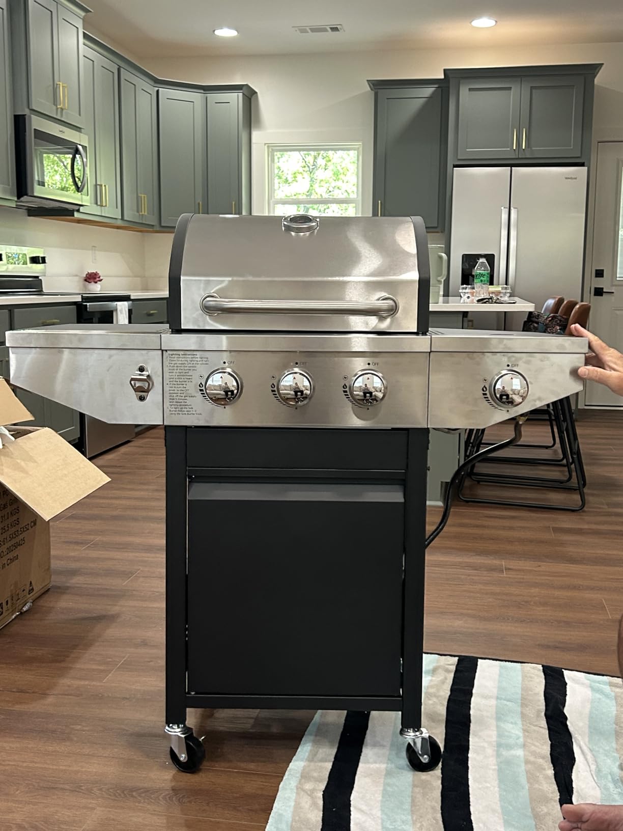 Endark Upgraded 68,500 BTU 6-Burner Propane Gas Grill with Side Burner, Stainless Steel Outdoor BBQ Grill with Porcelain Grates and Wheels customer photo 2