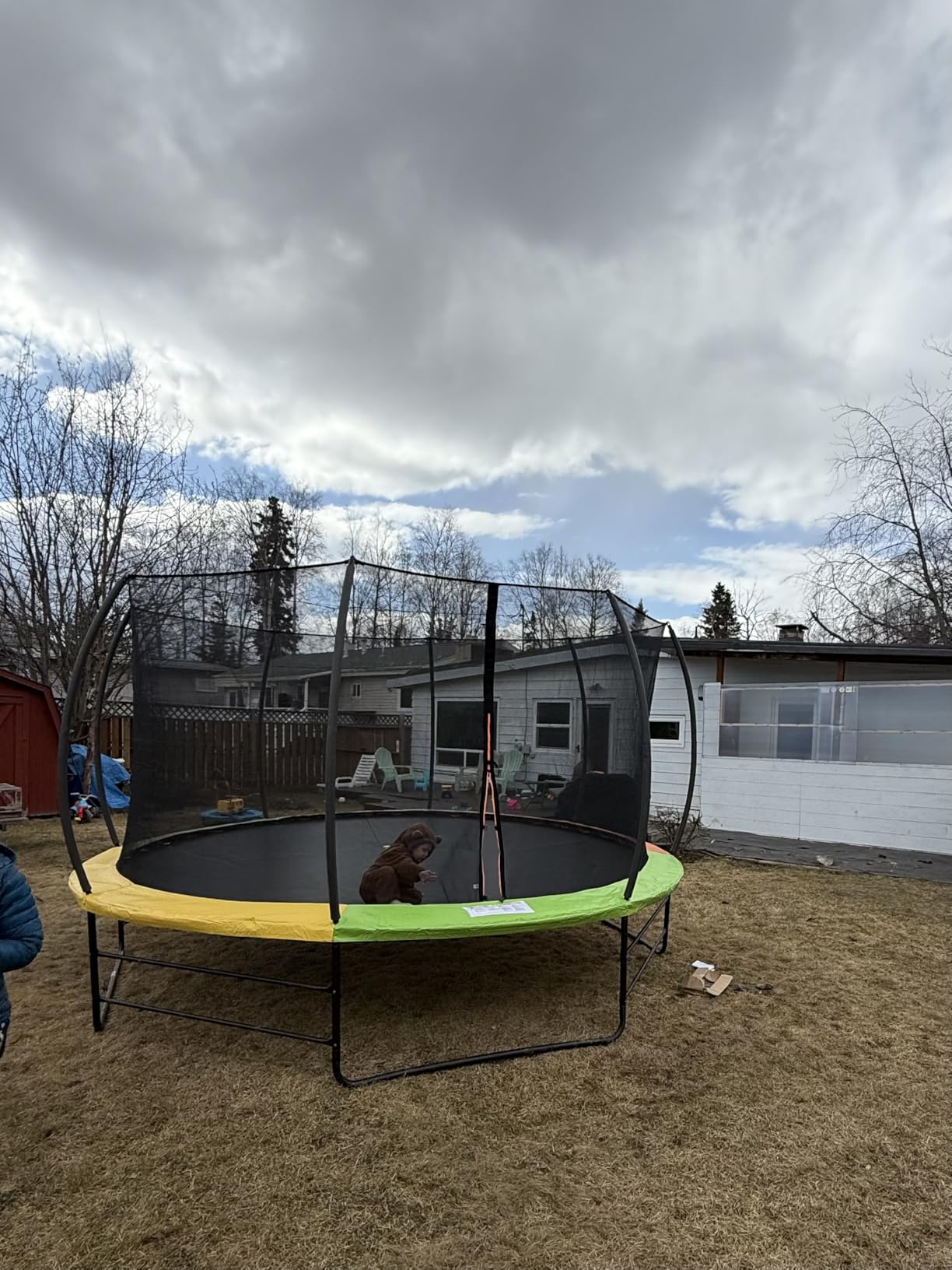Yohood Trampoline Outdoor 12FT 14FT, Recreational Trampolines with Enclosure Net and Ladder, ASTM Approved for Kids and Adults, with Additional 8 Stabilizer Bars and Anti-Rust Coated Galvanized Frame customer photo 1