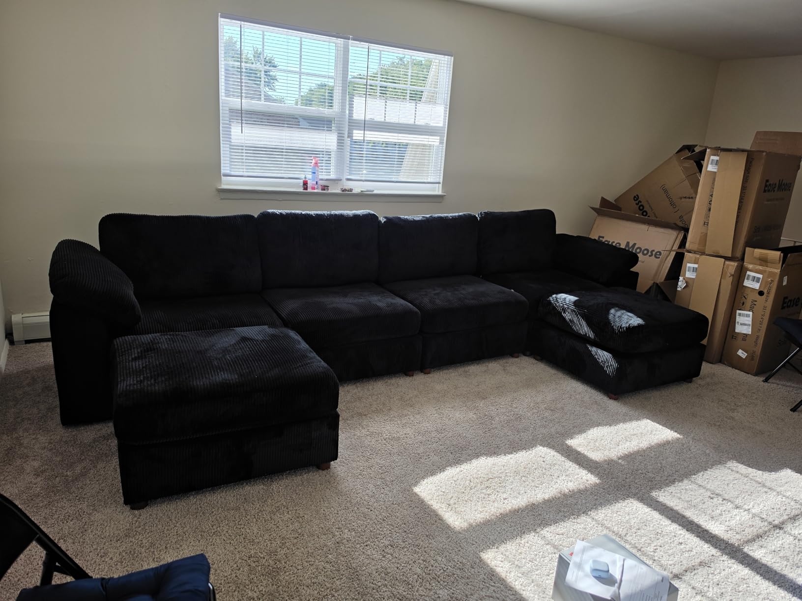 EASE MOOSE Oversized L Shape Sectional Modular Sofa, Wide Deep seat Sectional Sofa, Comfortable Grey Cloud Modular Sofa customer photo 2