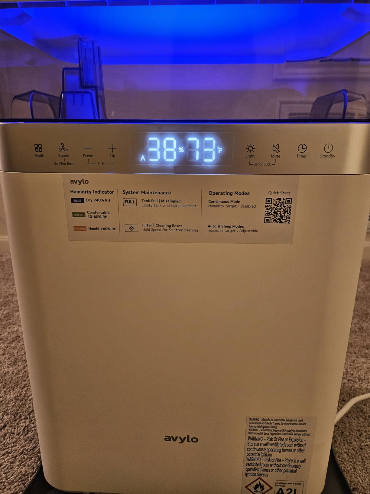 avylo Dehumidifier for Basement with Pump and Hose, Max 90 Pints/D, White | Energy Star Most Efficient 2025, 5000 Sq.Ft Dehumidifier, Top Mounted 2.11Gal Tank, 3 Drainage Option, Auto Shut Off, Auto Defrost customer photo 2