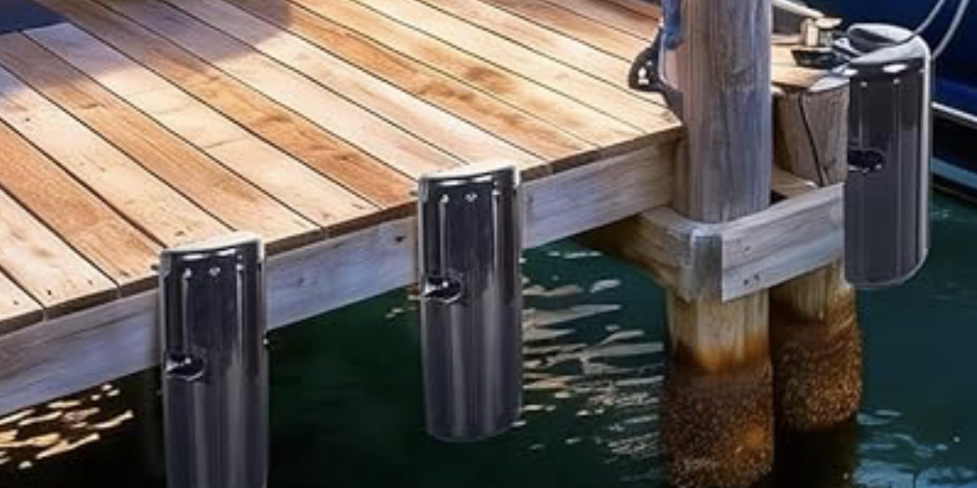 OCEANBROAD Dock Bumpers, Boat Dock Bumpers for Edge & Side | UV-Resistant PVC, Marine Fender Guard with Stainless Steel Hardware, Edge & Side Installation, Vertical Dock Protection customer photo 2