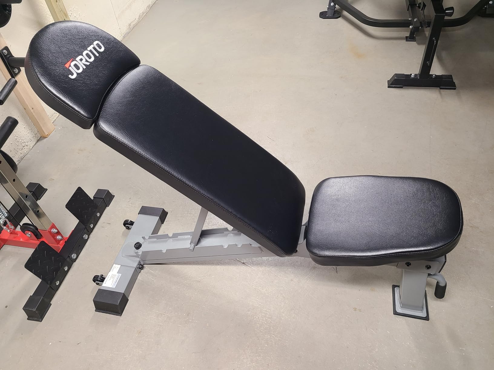 JOROTO FID Adjustable Weight Bench 1300LBS Capacity for Home Gym | Heavy Duty Workout Bench Press with Incline Decline Positions, 34'' Backrest and Wheels for Strength Training at Home Gym customer photo 2