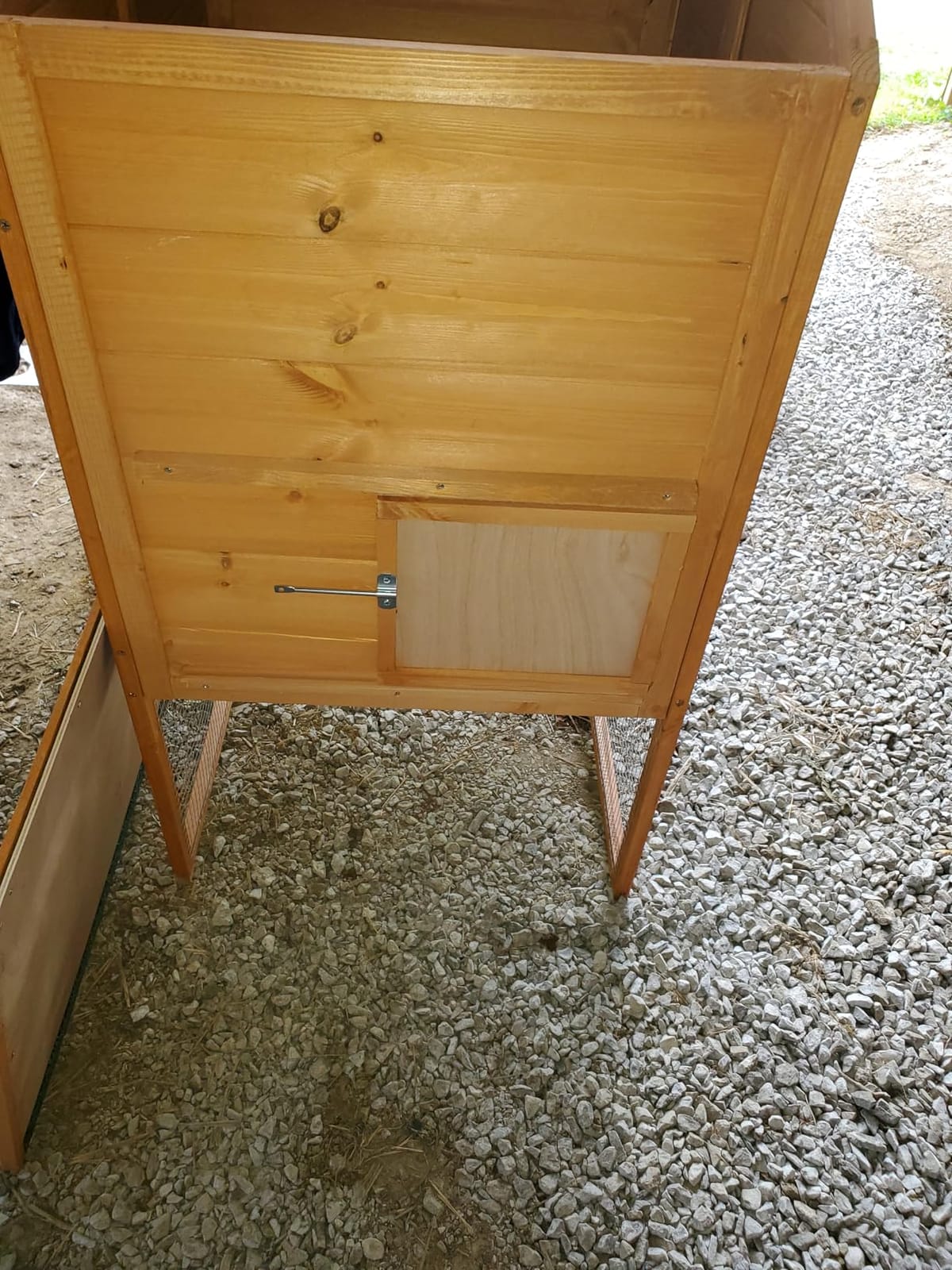 Chicken Coops for 1-2 Chickens with Wheels, Outdoor Wooden Hen House with Nesting Box, Large Rabbit Hutch, Outside Poultry House, Wire Fence Run Cages, Weatherproof for Backyard(Wooden) customer photo 1