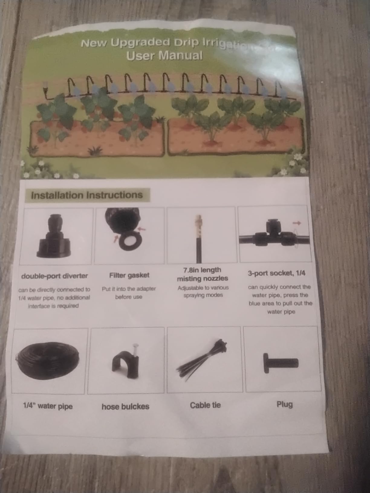 Bluepro Drip Irrigation System 200FT 1/4