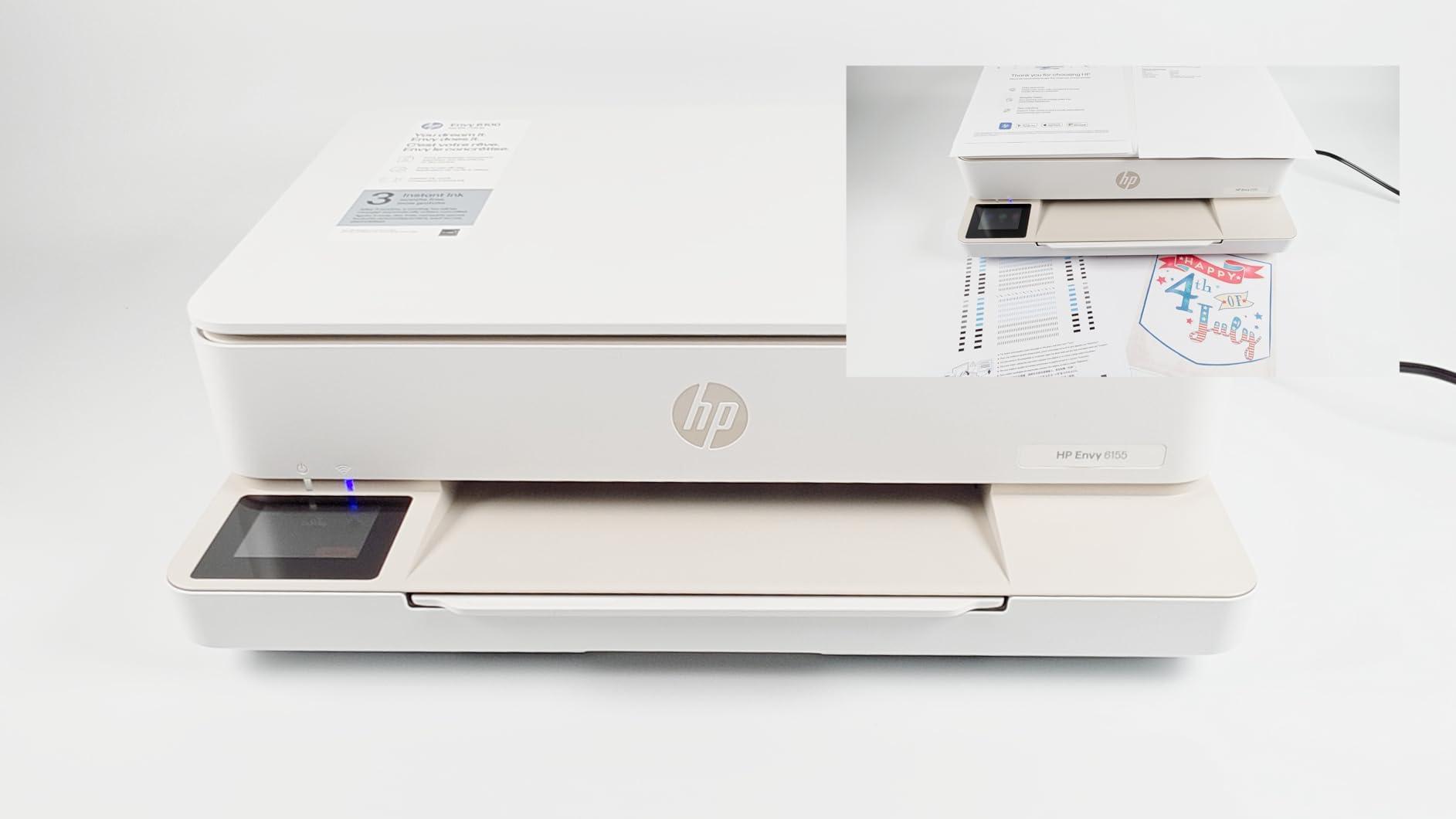 HP Envy 6155 Wireless All-in-One Color Inkjet Printer, Print, Scan, Copy, Duplex Printing Best-for-Home, 3 Month Trial of Instant Ink Included, AI-Capable (C2WR7A) Portobello customer photo 1