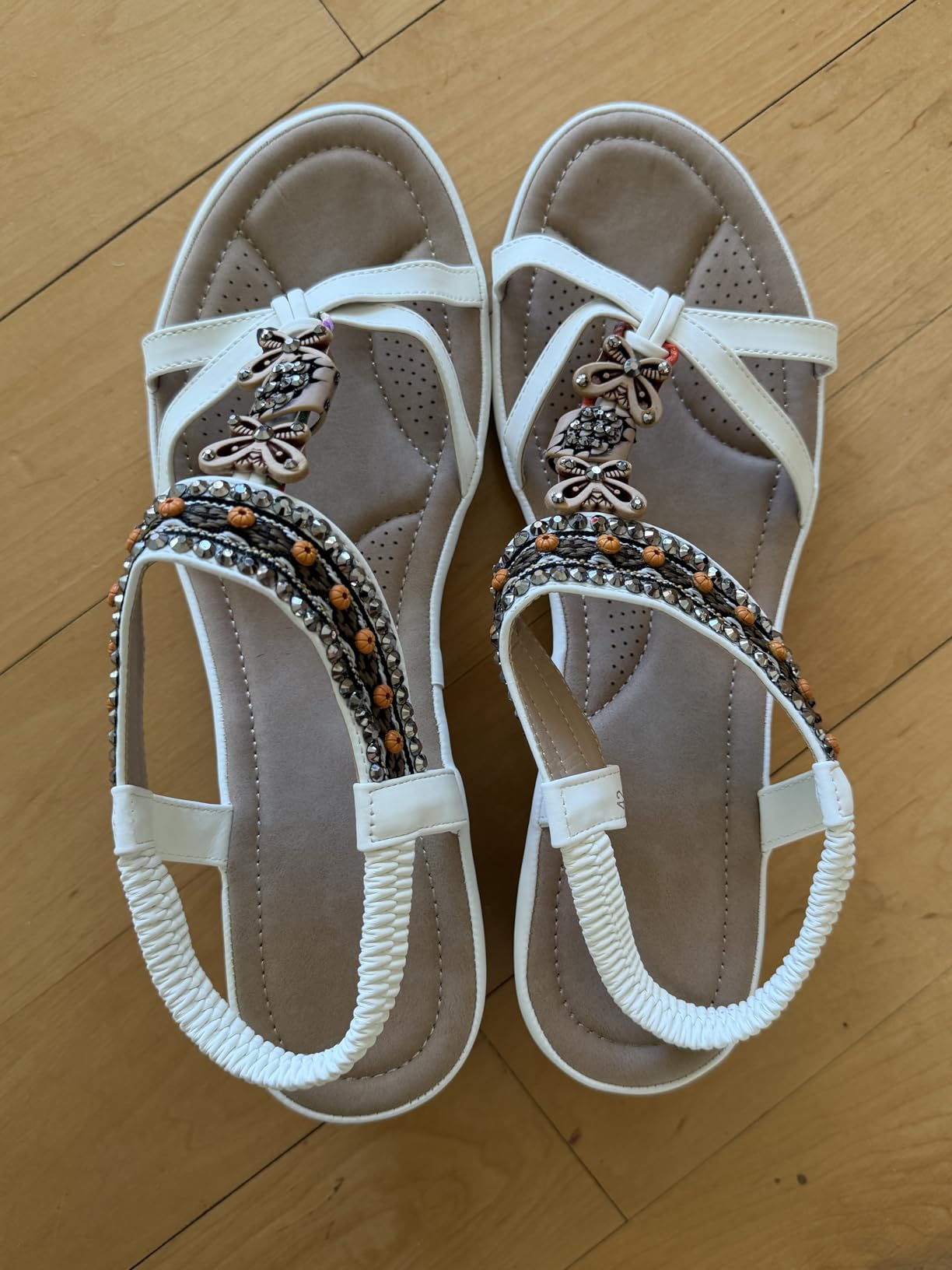 Wedge Sandals for Women Comfortable: 2.1'' Low Heel Summer Dressy Cushioned Memory Foam Insole All-Day - Elastic Ankle Strap Bohemia Casual Vacation Walking Shoes customer photo 2