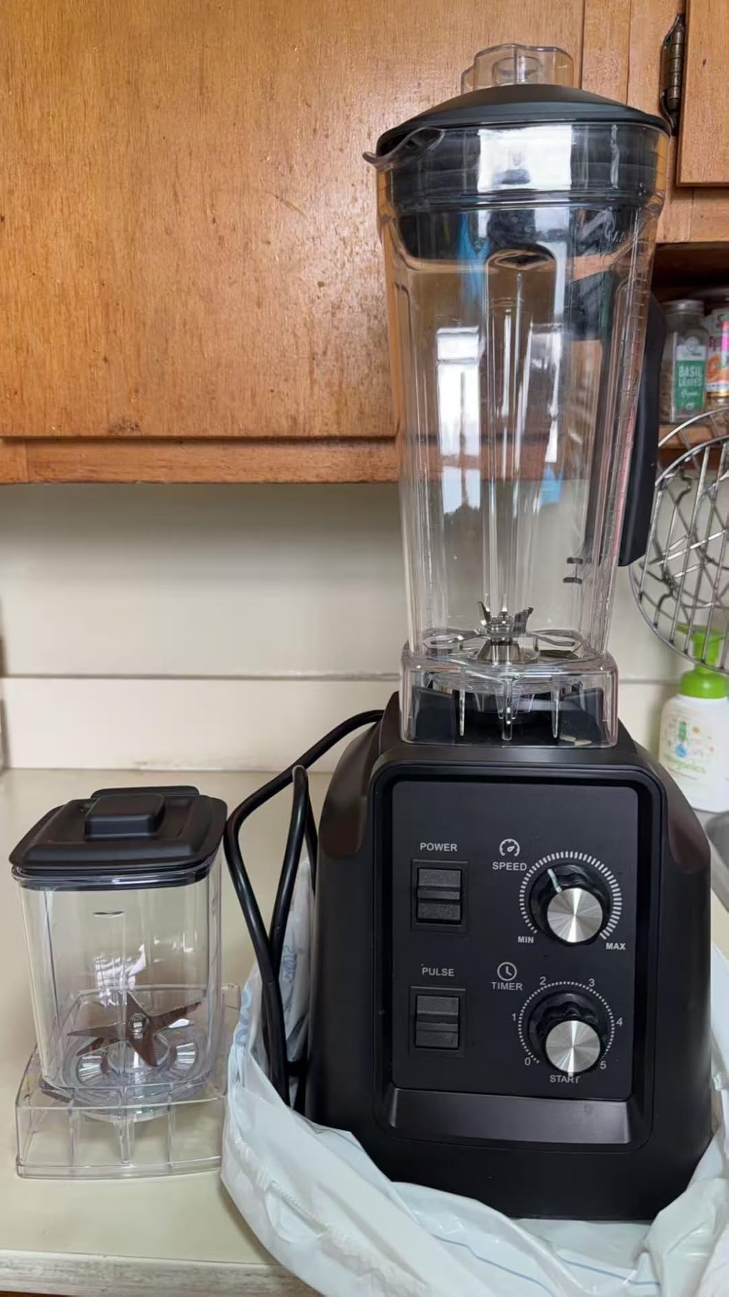 Blender, 1800W Blender with Grinder - 6-Blade Professional Smoothie Blenders for Kitchen, Crushes Ice, Self-Cleaning, 68oz & 20oz Jars Dishwasher Safe, for Baby Food, Nut Butter customer photo 1