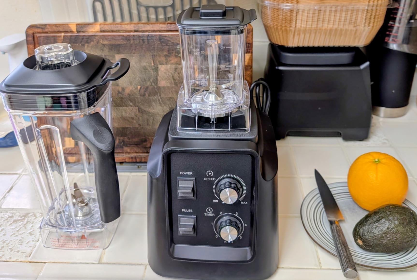 Blender, 1800W Blender with Grinder - 6-Blade Professional Smoothie Blenders for Kitchen, Crushes Ice, Self-Cleaning, 68oz & 20oz Jars Dishwasher Safe, for Baby Food, Nut Butter customer photo 2