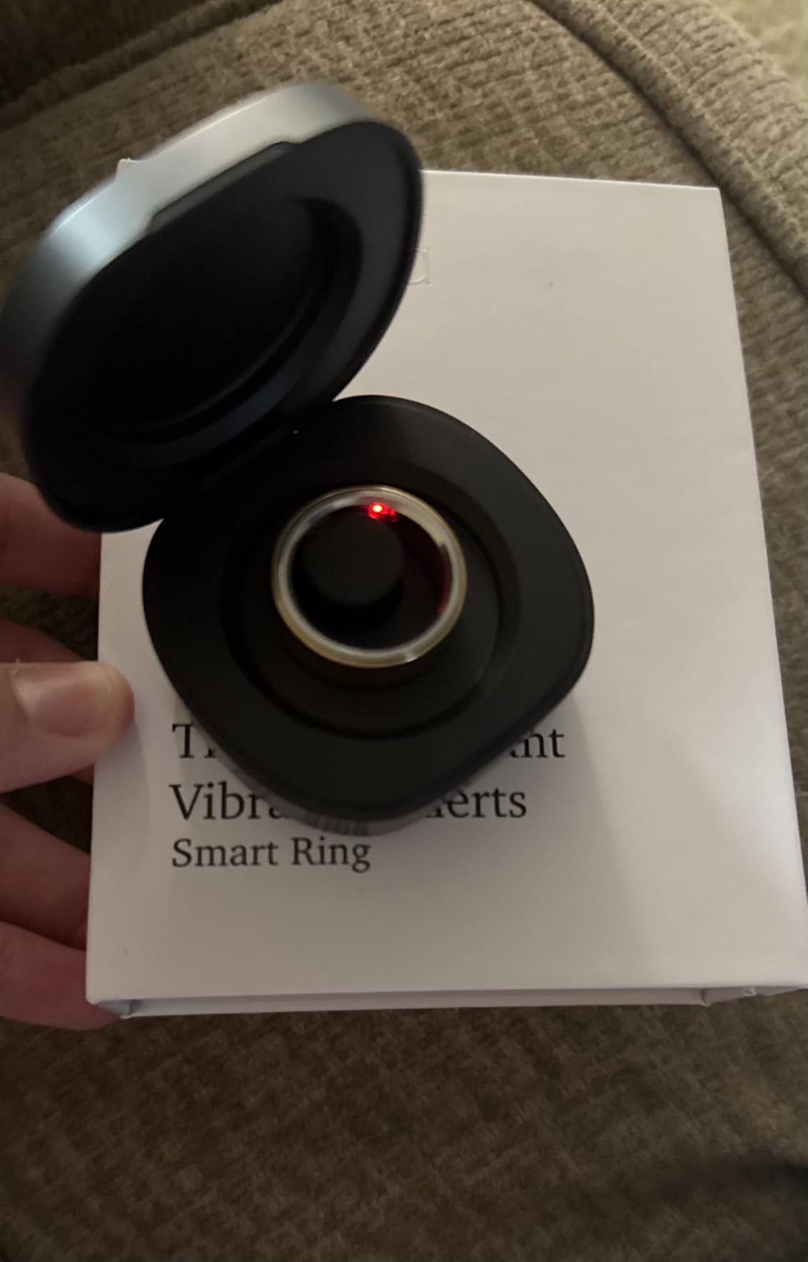 Smart Ring Health Tracker 5ATM Waterproof Sport Ring - Exclusive Vibration Alerts Titanium Blood Oxygen/Sleep/Emotional Management Women Cycle Prediction Compatible with iOS/Android customer photo 1