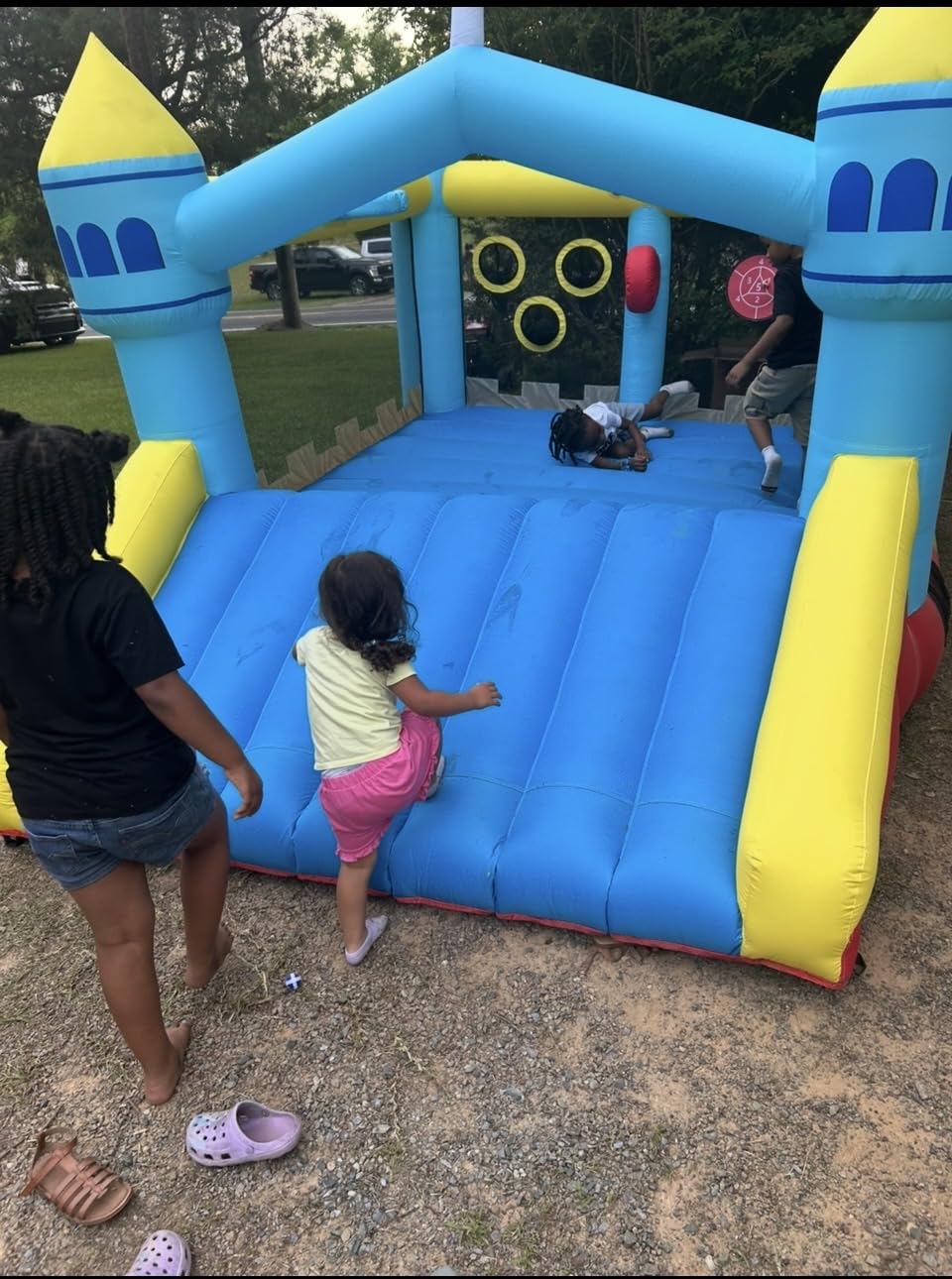 Bounce House, 6-in-1 Play Mode Inflatable Bounce House for Kids | High Elasticity Bouncy House with 480W Blower, Bouncy Castle with Wide Slide for Indoor, Outdoor, Christmas, Birthday Parties customer photo 2