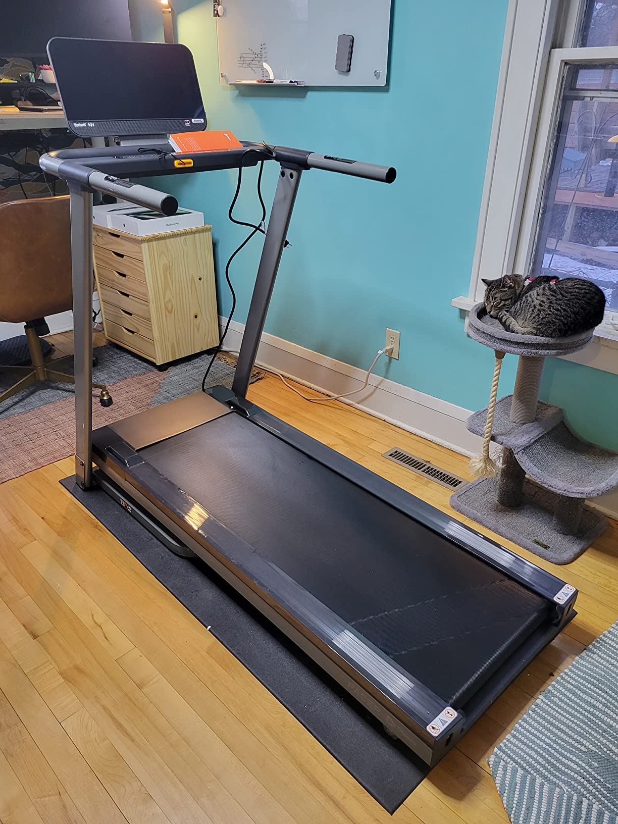 LifePro PacerMini Compact Walking Pad Treadmill with Incline - Under Desk Walking Treadmill for Home Mini Apartment & Office Portable Low Profile Quiet Electric with Remote Control & LED Display | 3 MPH Max Speed 220 lb Capacity customer photo 1