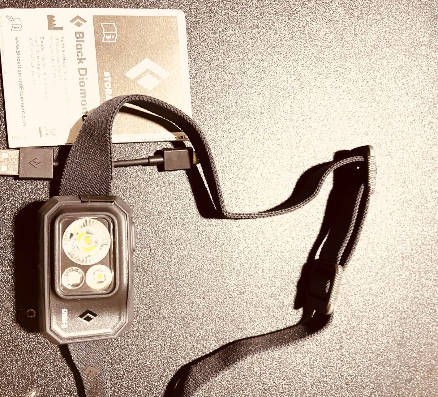 BLACK DIAMOND Storm 500-R Headlamp, Rechargeable, Dimmable Bright, BD Black | 500 lumens, red night vision, RGB night vision for route finding, camp tasks, and low-light navigation, Brightness Memory customer photo 2