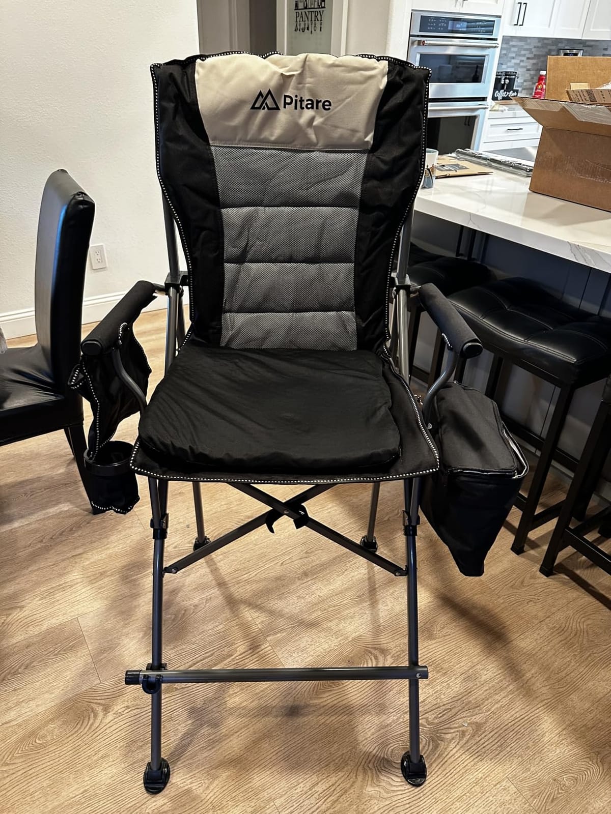 Tall Camping Chair for Adults, Tall Folding Directors Chair with Cooler Bag, Gel Cushion and Footrest, 440 lbs Heavy Duty Camping Portable High Chair for Beach, Sports, Outdoor Events customer photo 2