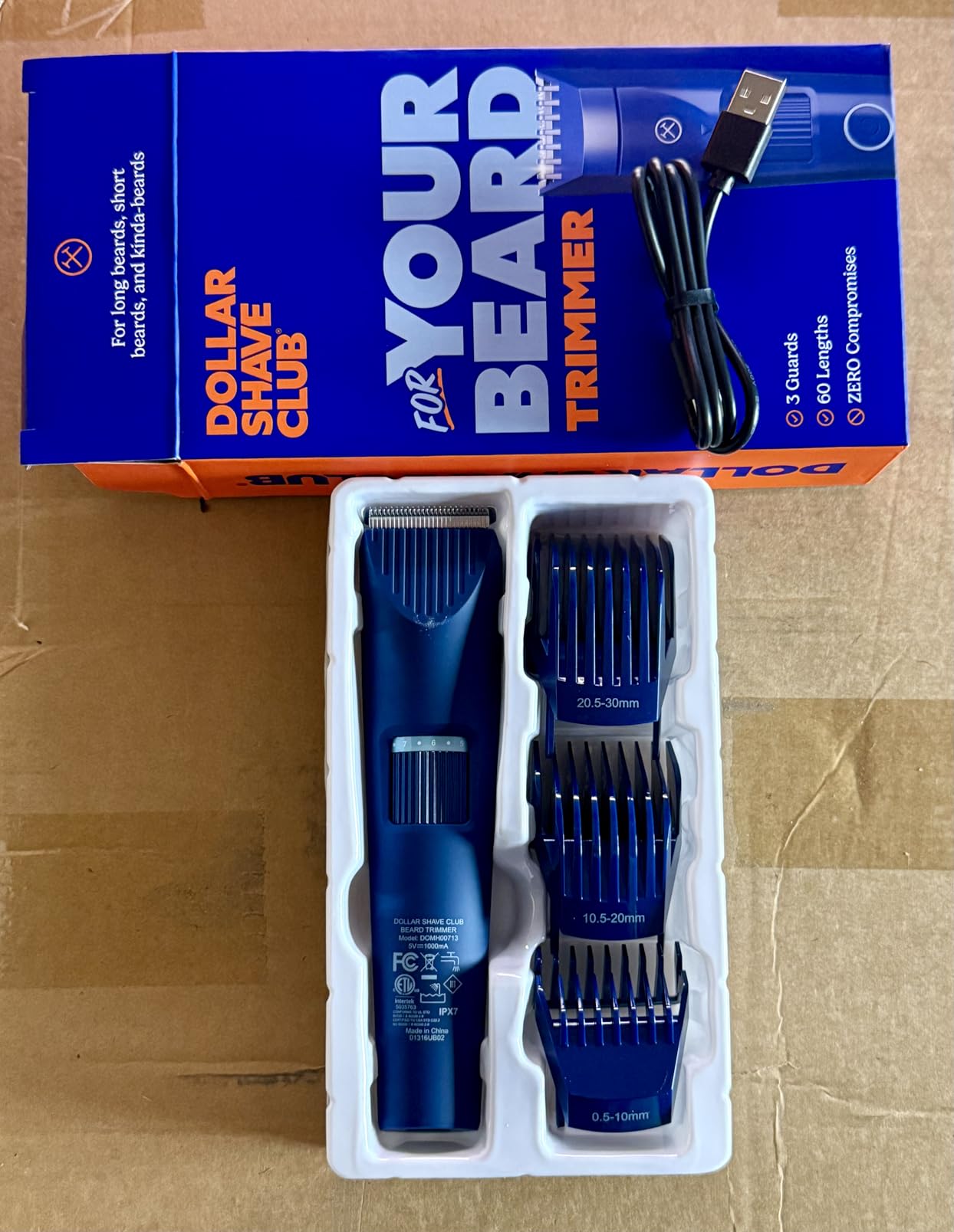 Dollar Shave Club | for Your Beard Trimmer | Shower Safe, Easy Length Adjustment Wheel, Short and Long Beards | Adjustable Beard Trimmer, Electric Razor, Electric Shaver for Men customer photo 2