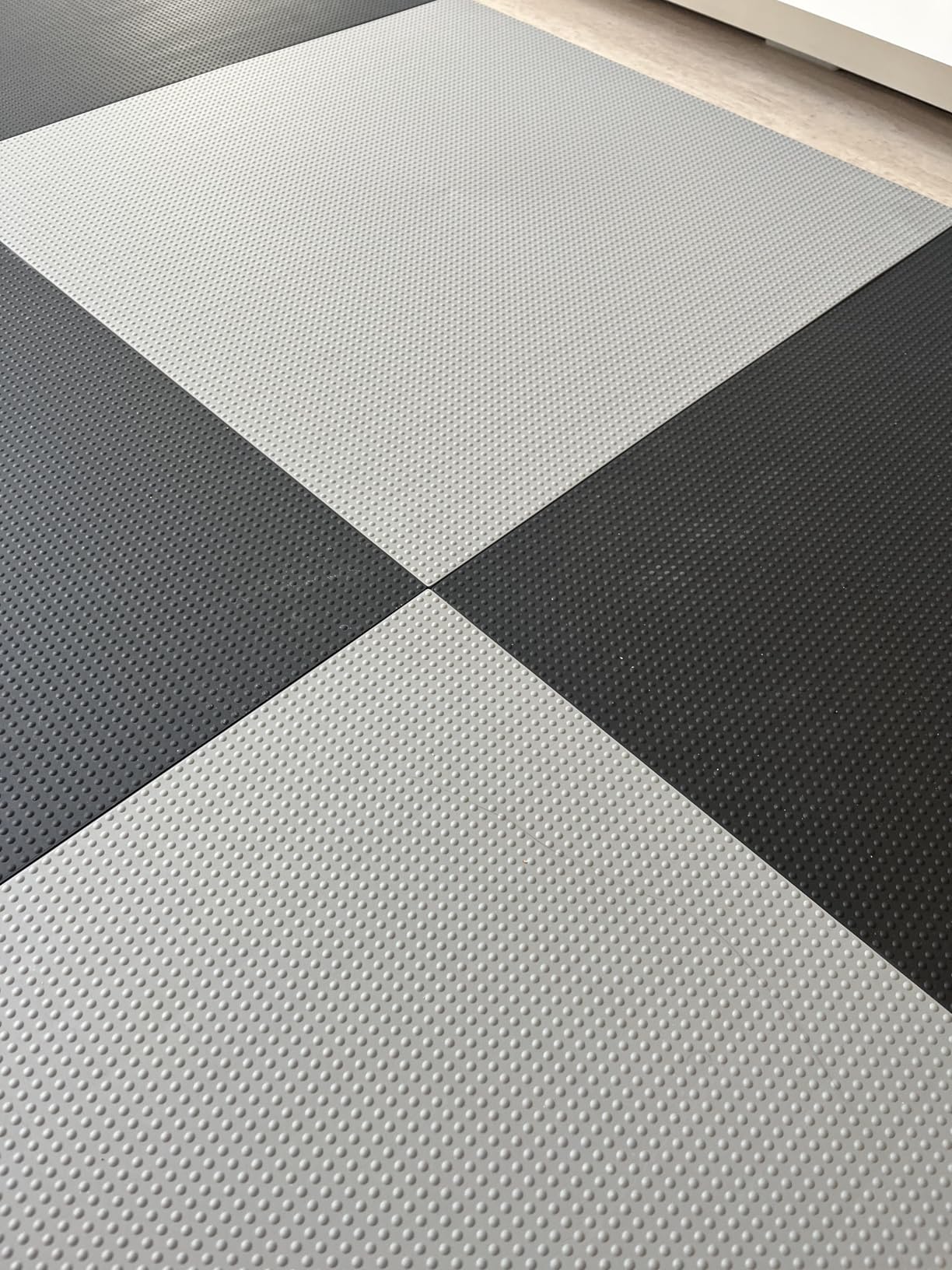 Baselayer Performance Series Interlocking Floor Tiles - Durable ½ in TPE (Rubber Like, NOT Foam, no Odor) - Gym Flooring for Weights & Heavy Equipment - Black, 30 SqFt (12 Pack) - Made in USA customer photo 2