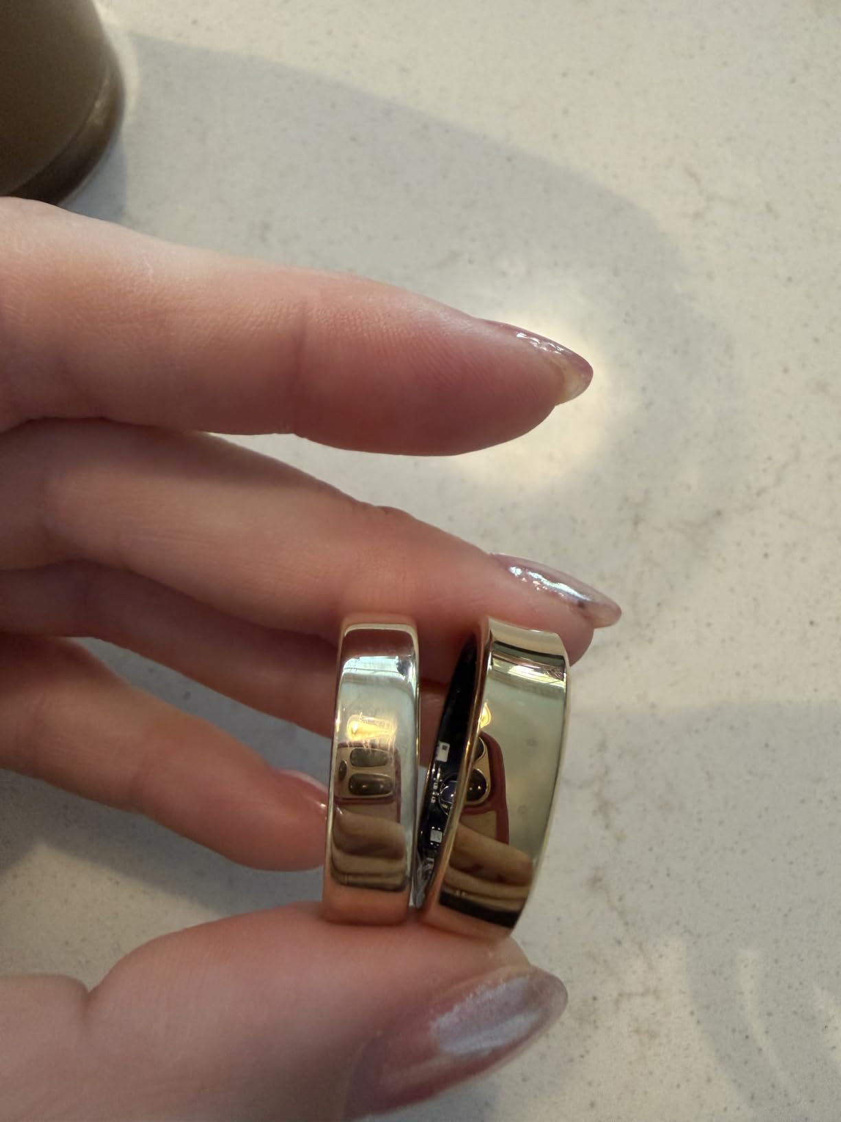 RingConn Gen 3 Smart Ring - Vascular Trends (Size 9, Royal Gold) | No App Subscription, Vibration Alerts, Sleep, Fitness & Heart Rate, 14-Day Battery Life customer photo 2