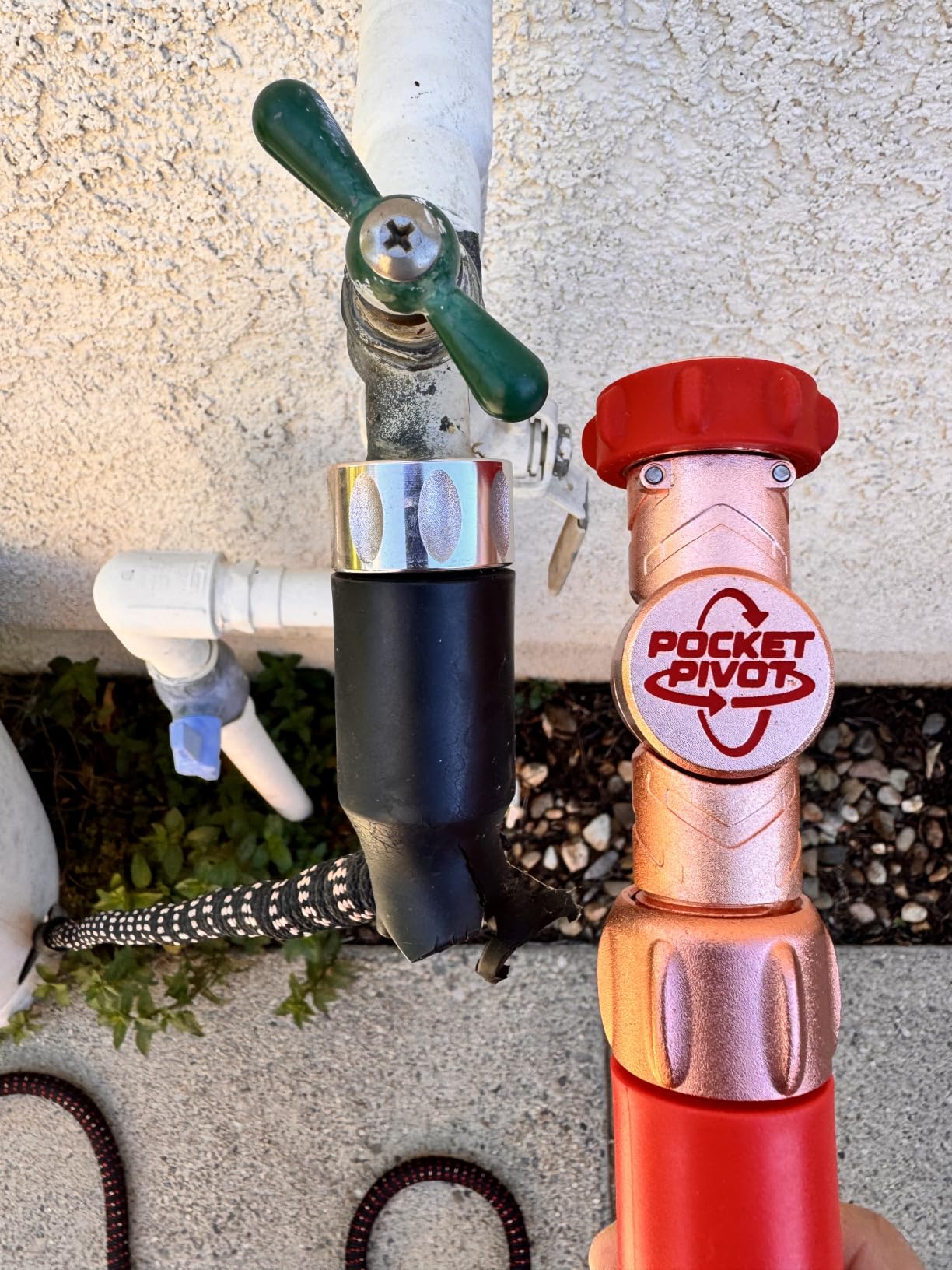 Pocket Hose Ballistic 50 FT Expandable Garden Hose, No-Kink, As Seen on TV | Anti-burst sleeve reinforced with bulletproof fiber, 360° swiveling pocket pivot connector, lightweight compact design customer photo 1