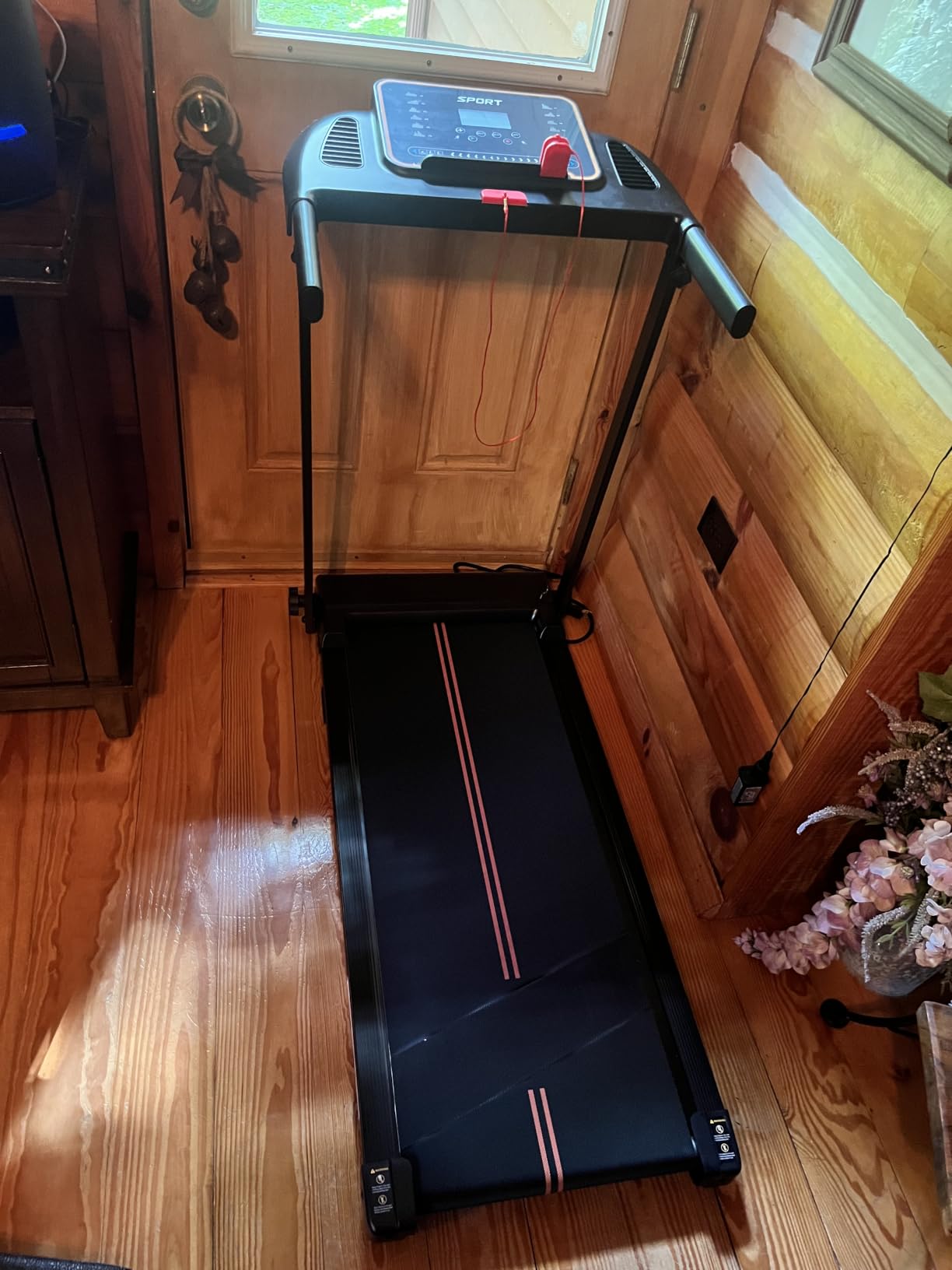 Treadmills for Home Walking Pad - Foldable Treadmill Under Desk with Handle Bar 0.6-6.2 MPH Portable Folding Pads Compact Running Machine Quiet Lightweight | Under Desk, 0.6-6.2 MPH, Portable Folding, Compact Running Machine, Quiet Lightweight customer photo 1