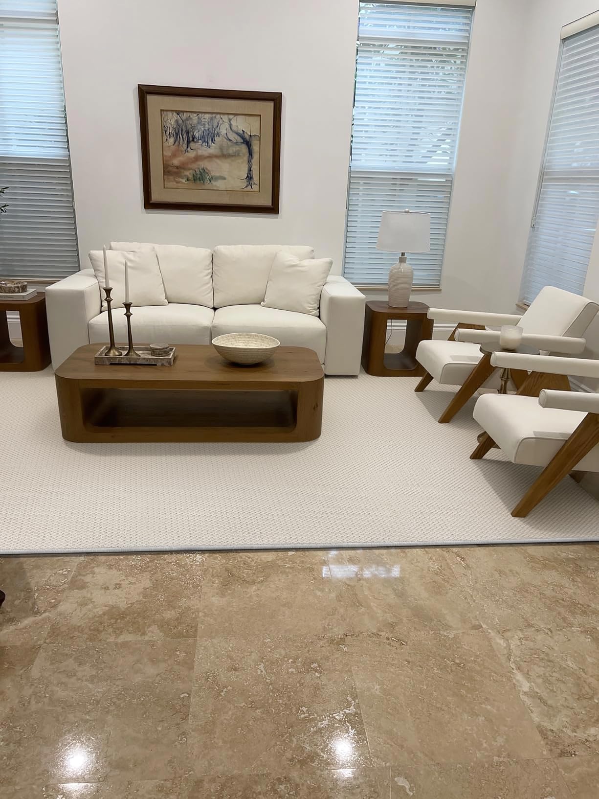 LIANLAM Handwoven Wool Rug, 8x10 Area Rug for Living Room (8'x10', Beige2) | 80% Merino Wool + 20% Cotton Handwoven Rug, OEKO-TEX Safe Natural Materials Washable Rug, Stain-resistant & Non-slip for Bedroom customer photo 1