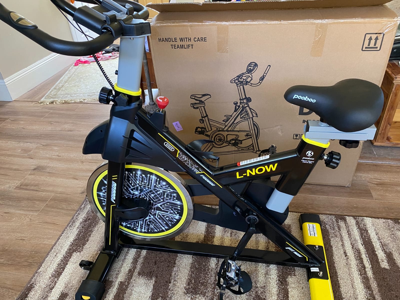 Exercise Bike, Stationary Bike for Home, Magnetic Indoor App Cycling Bike | Low Noise Workout Bike with Exclusive App, Tablet Mount and Fitness Courses for Weight Loss, Adjustable, 350lbs Weight Capacity customer photo 1