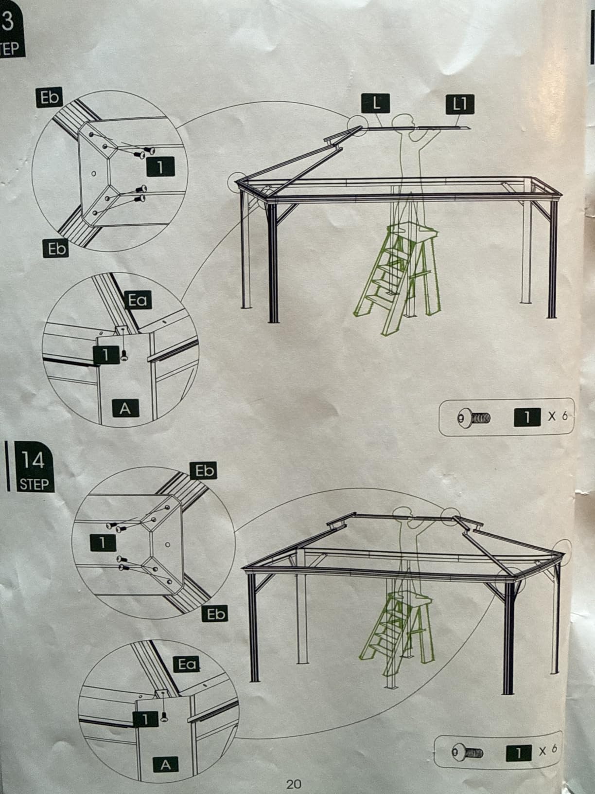 Aoxun 10' X 14' Hardtop Gazebo with Drainage, Aluminum Outdoor Gazebos | Patio Pergola with 4.7