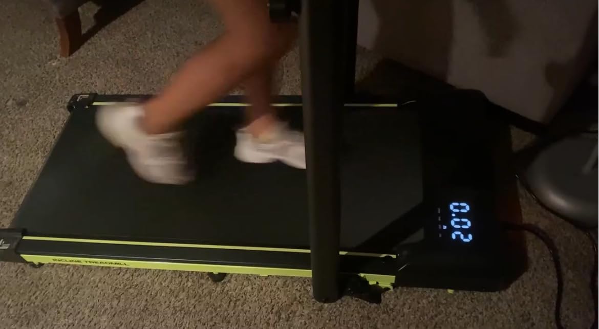 Walking Pad Treadmill with Incline and Height Adjustable Handle Bar | Small Foldable Treadmills for Home, 3.0HP Under Desk Walking Pad, Compact Quiet for Apartment Office customer photo 2