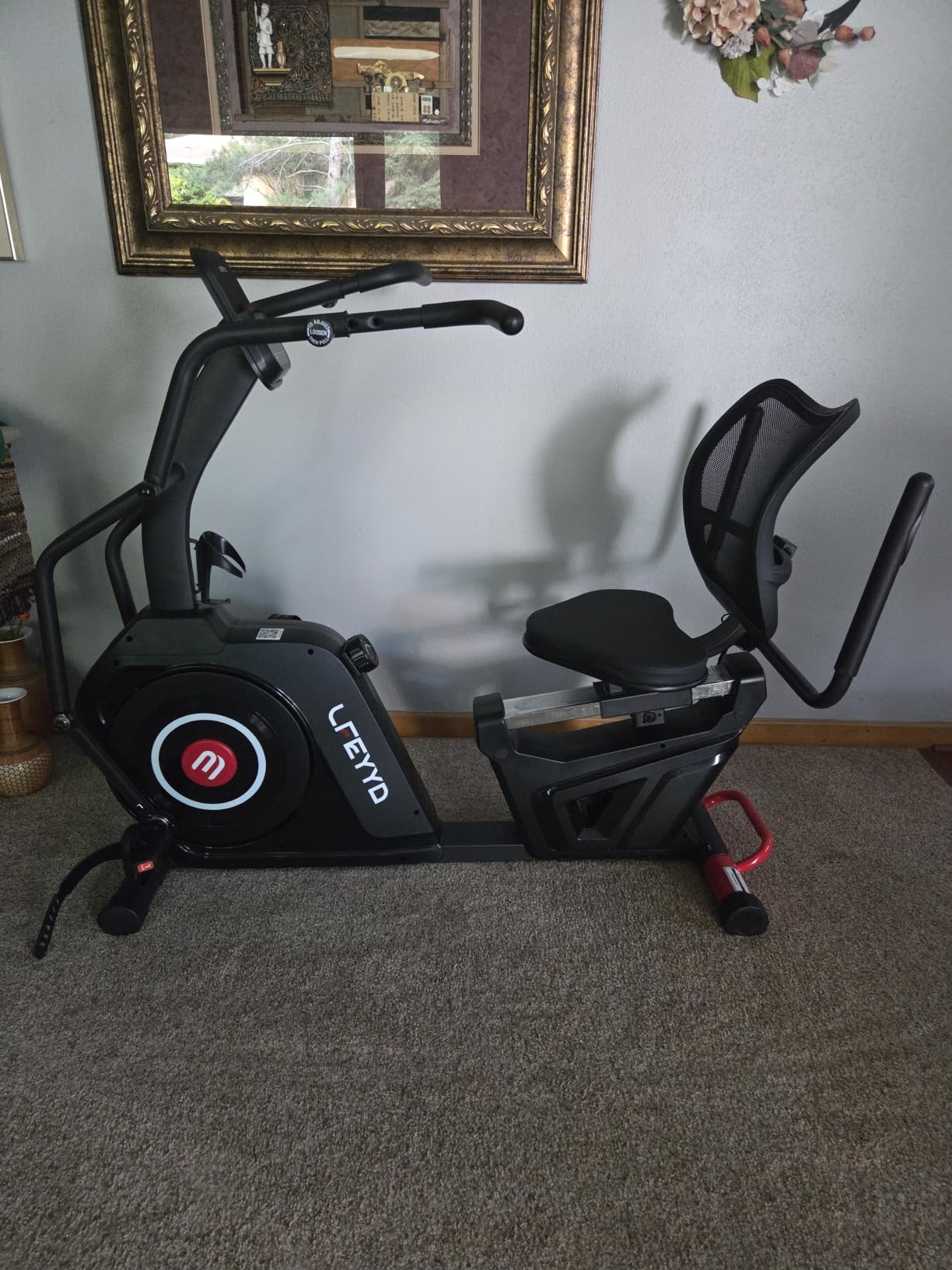 Recumbent Exercise Bike for Home, Stationary Bike with Arm Exerciser | 16-Level Magnetic Resistance, 450LBS Capacity, Bluetooth App, LCD Monitor,Heart Rate, Low-Impact Cardio & Physical Therapy customer photo 2