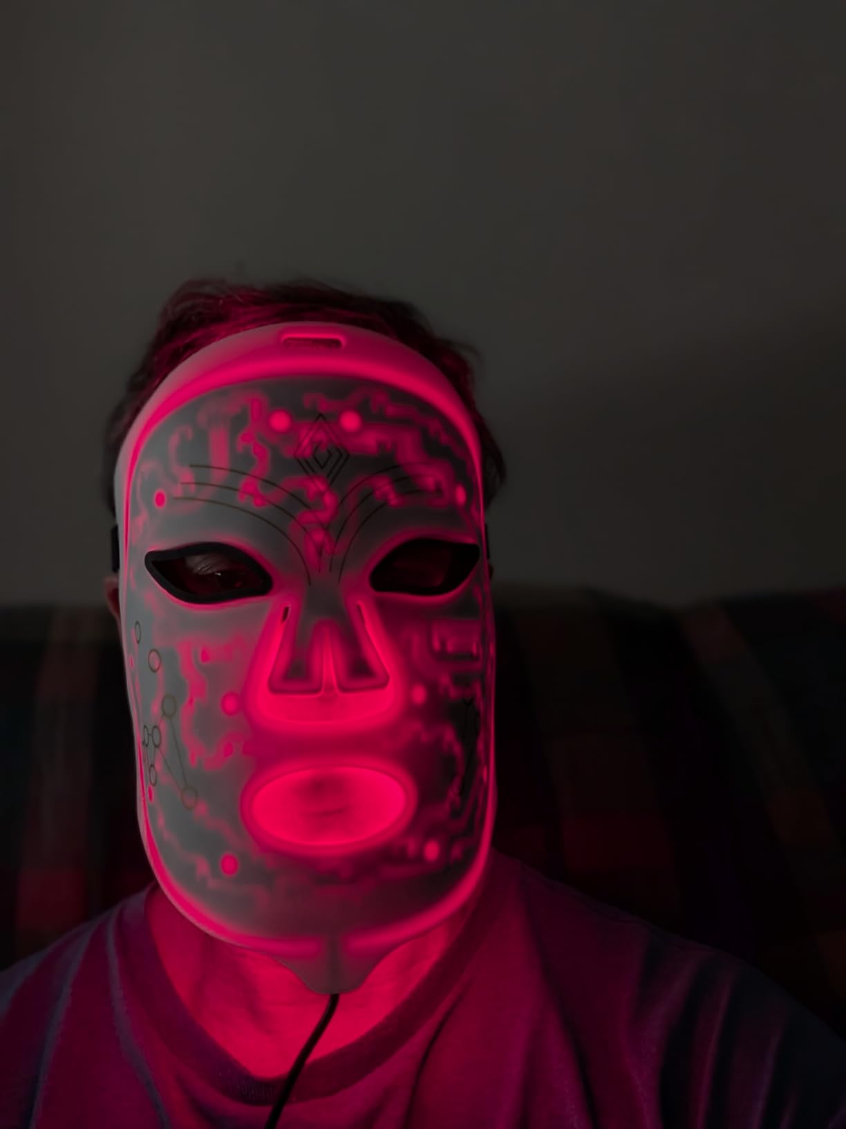 Red Light Therapy Mask for Face,LED Therapy Mask,Rechargeable Near-Infrared Red Light Therapy Mask,Ideal for Facial Wrinkles, Acne, and Uneven Skin Texture. Ideal for Home, Work,Travel & Yoga customer photo 2