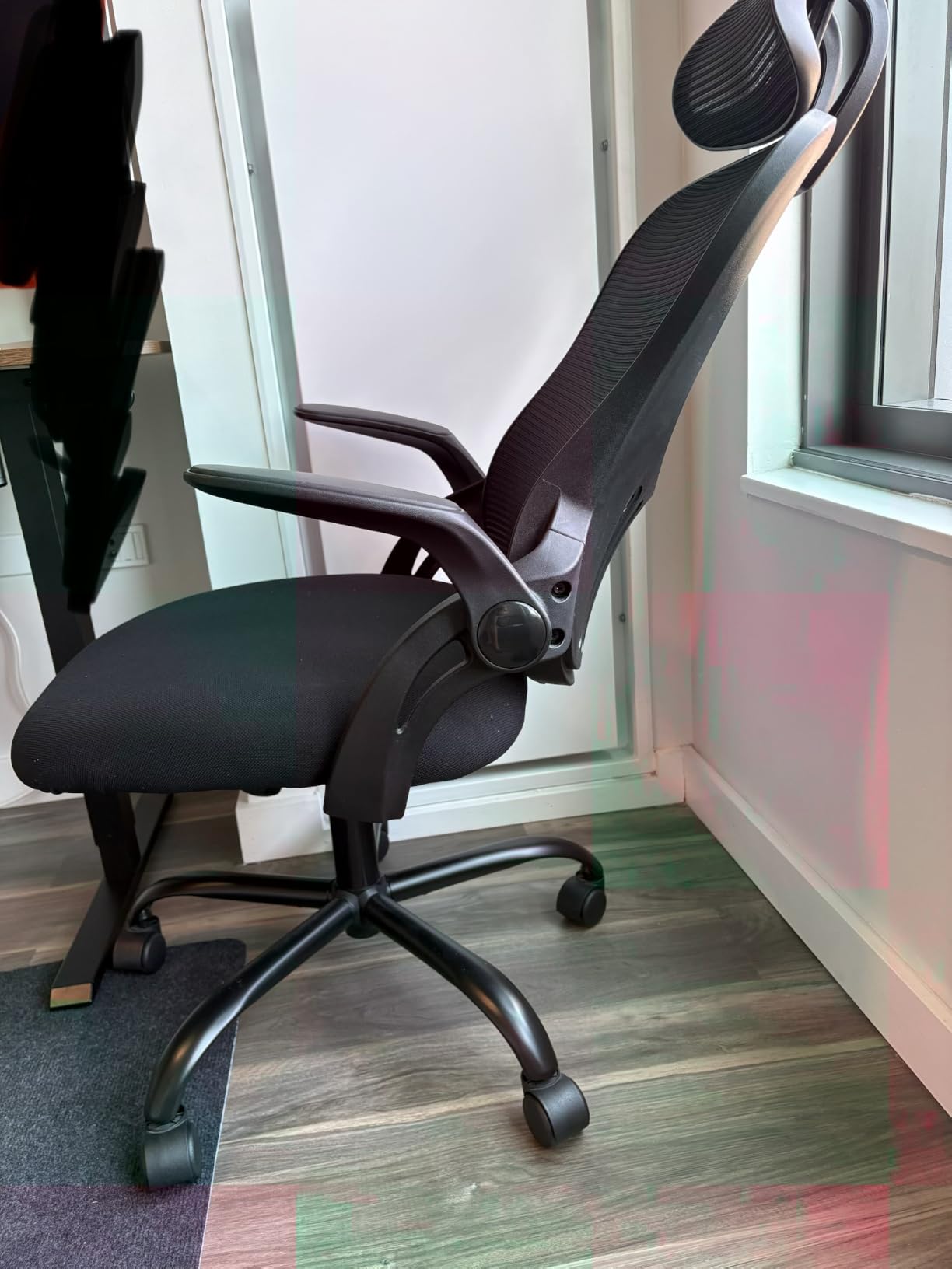 Sweetcrispy Computer Desk Chair - Mesh Office Chair with Lumbar Support, High-Back, Adjustable Headrest customer photo 1