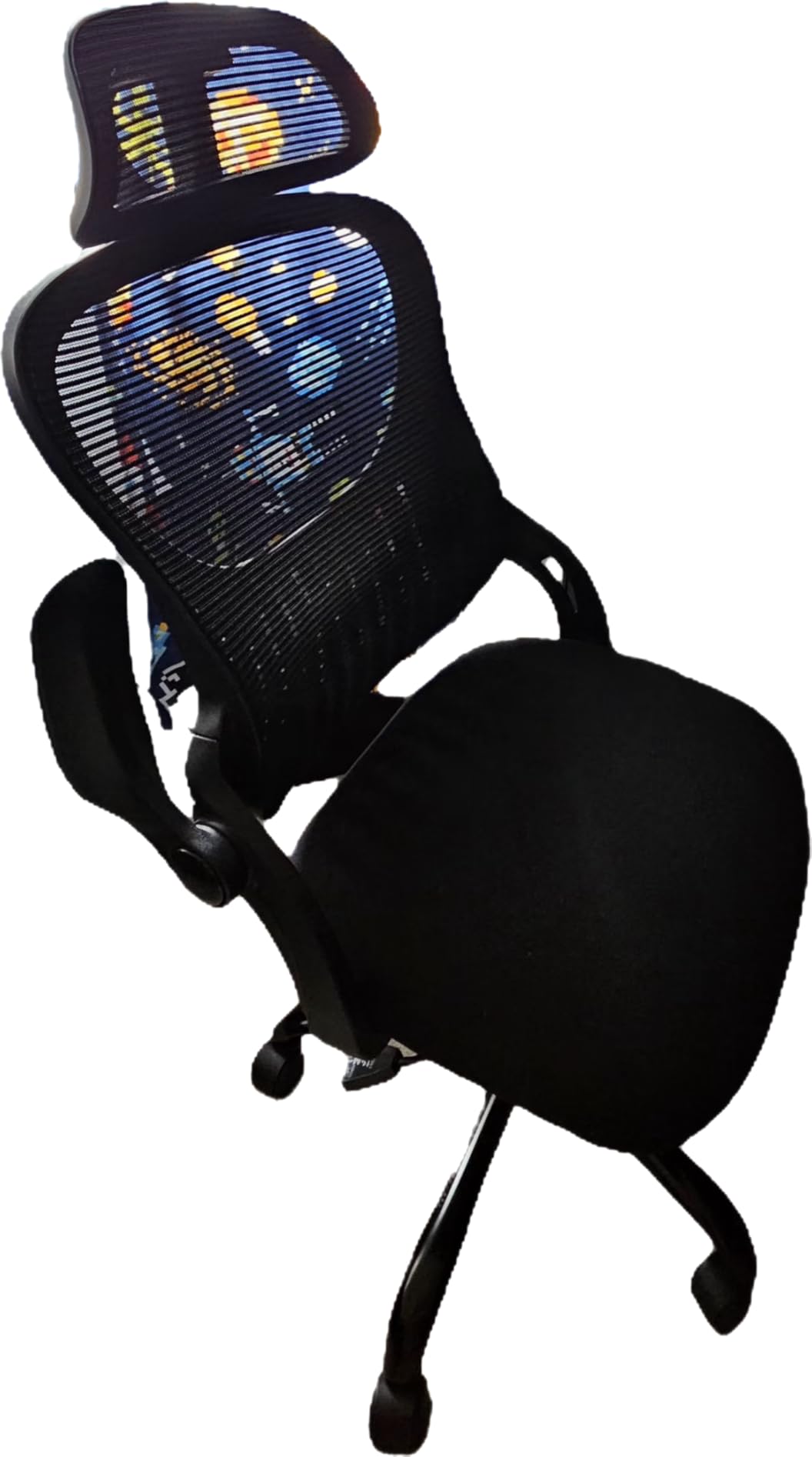 Sweetcrispy Computer Desk Chair - Mesh Office Chair with Lumbar Support, High-Back, Adjustable Headrest customer photo 2