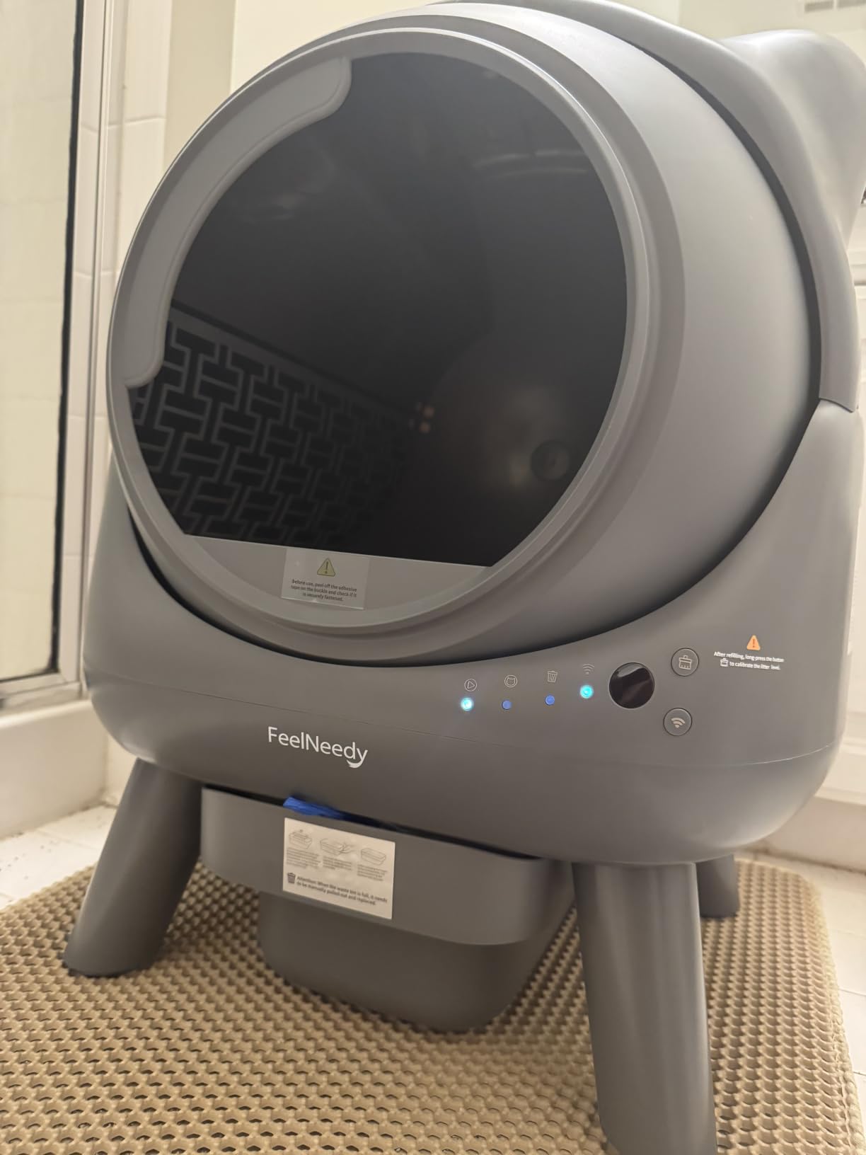 Automatic Litter Box, FEELNEEDY Self Cleaning Litter Box, Odor Control Robot, Cat Ears Design, 65L APP Real-Time Monitor, Cat Litter-Boxs for Multiple Cats, Safety Sensors, with 1 Trash Bag customer photo 2